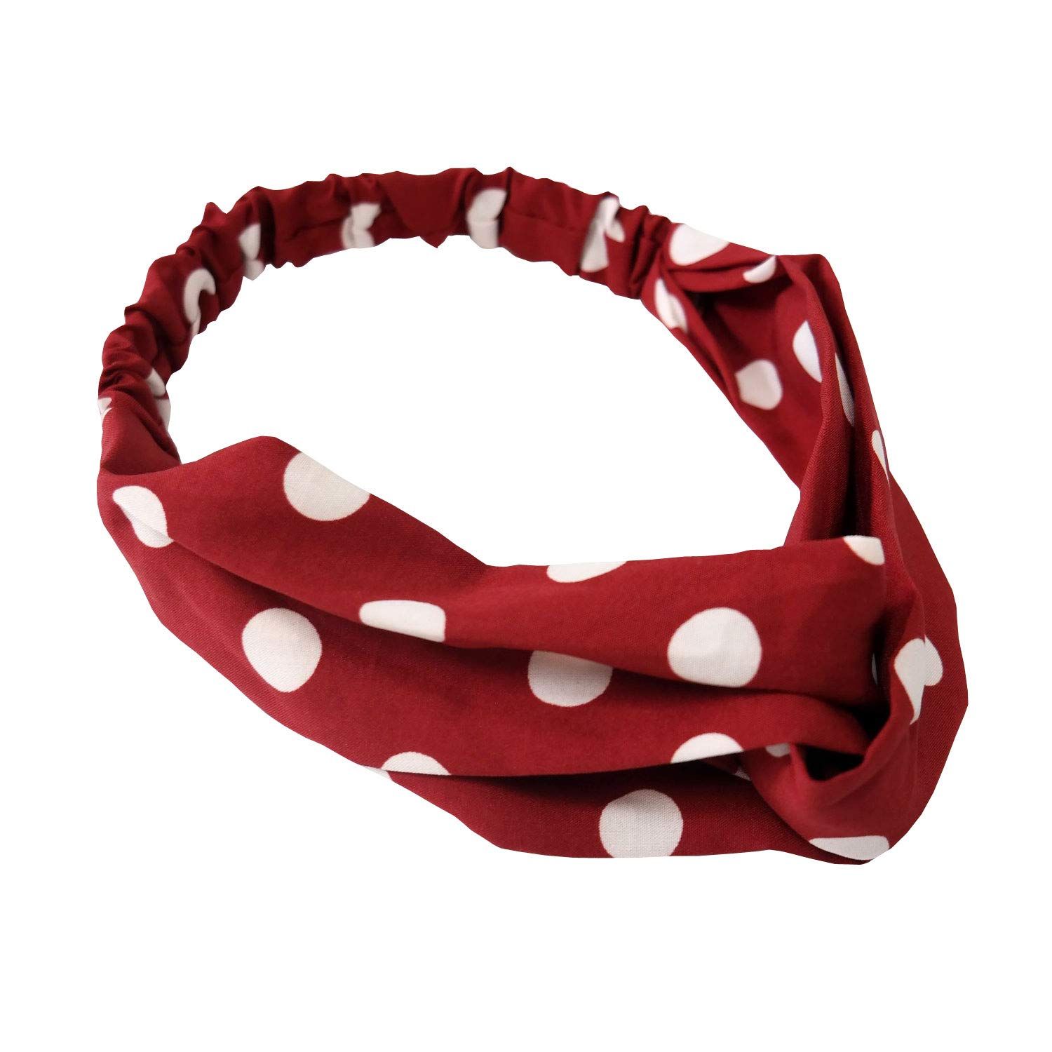 GETACOTA 12 Pack Women's Knot Turban Headbands Boho Head Bands Twisted Criss Cross Head Warps Hair Band Elastic Plain Hair Accessories for Women Girls (mul_319)
