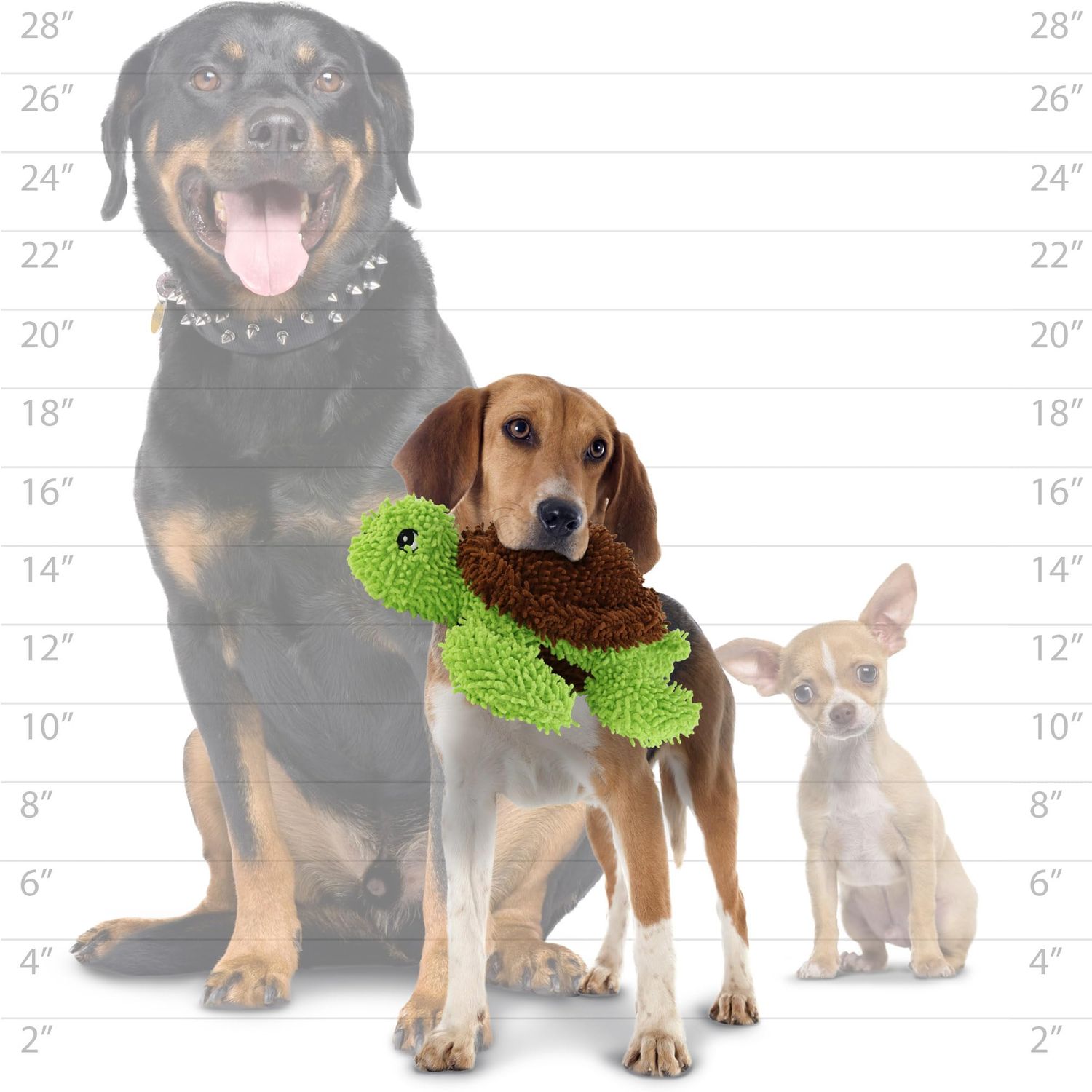 MIGHTY- Microfiber Ball- Medium- Turtle – Made with Squeaker Balls and Minimal Stuffing. Strong & Tough. Interactive Play. Dog Toy Machine Washable & It Floats