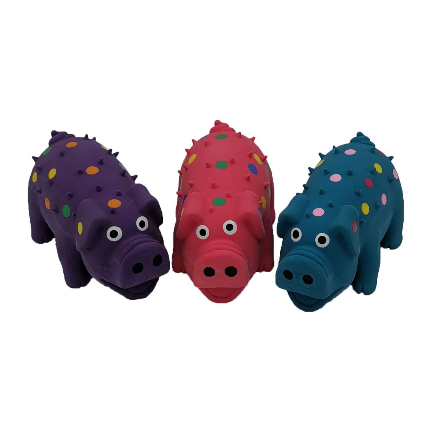 Hoiasem 3 Pack 4 Inch Mini Latex Dog Squeaky Toys Goblet Pig Dog Toy for Mimi Small Dogs