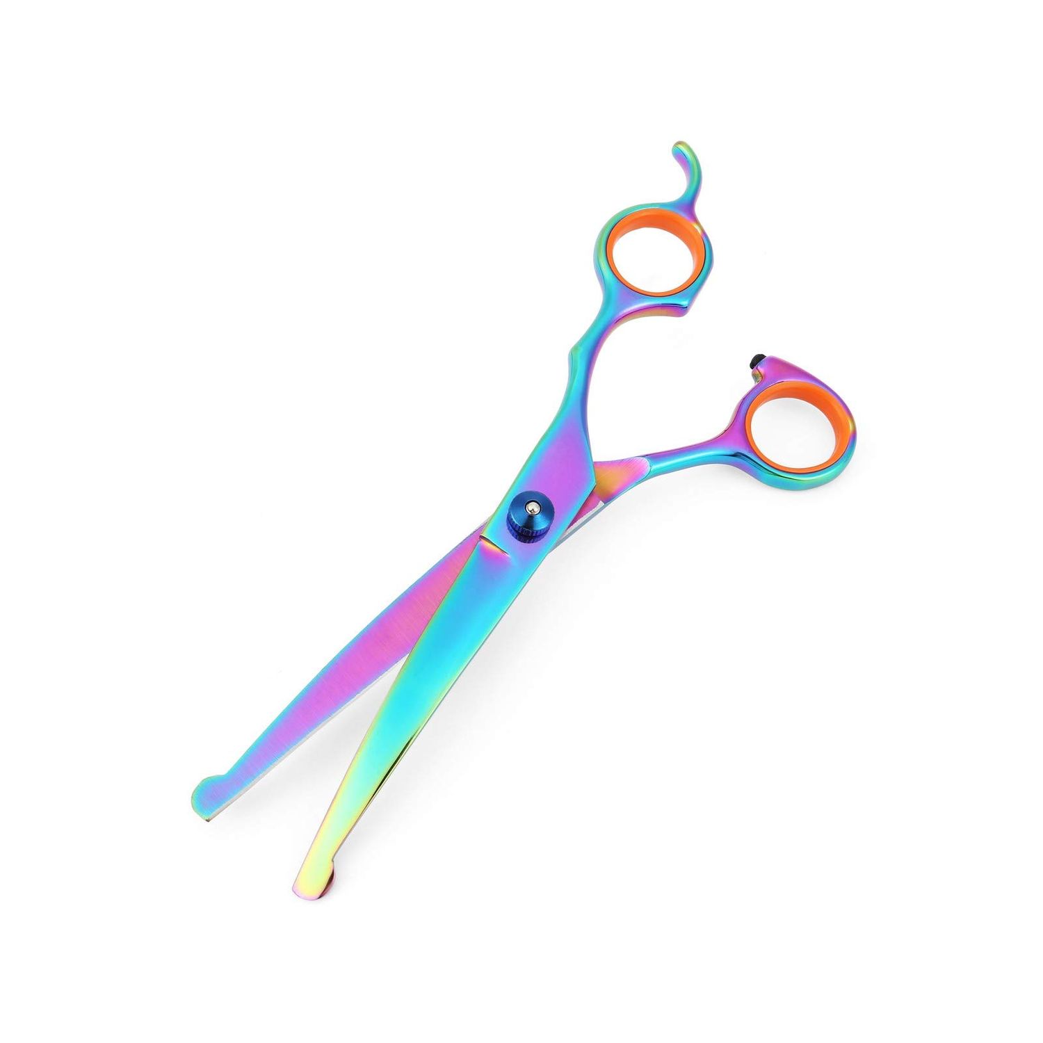 Mogoko Cat Dog Curved Scissors with Safe Round Tip, Stainless Steel Pet Grooming Shears
