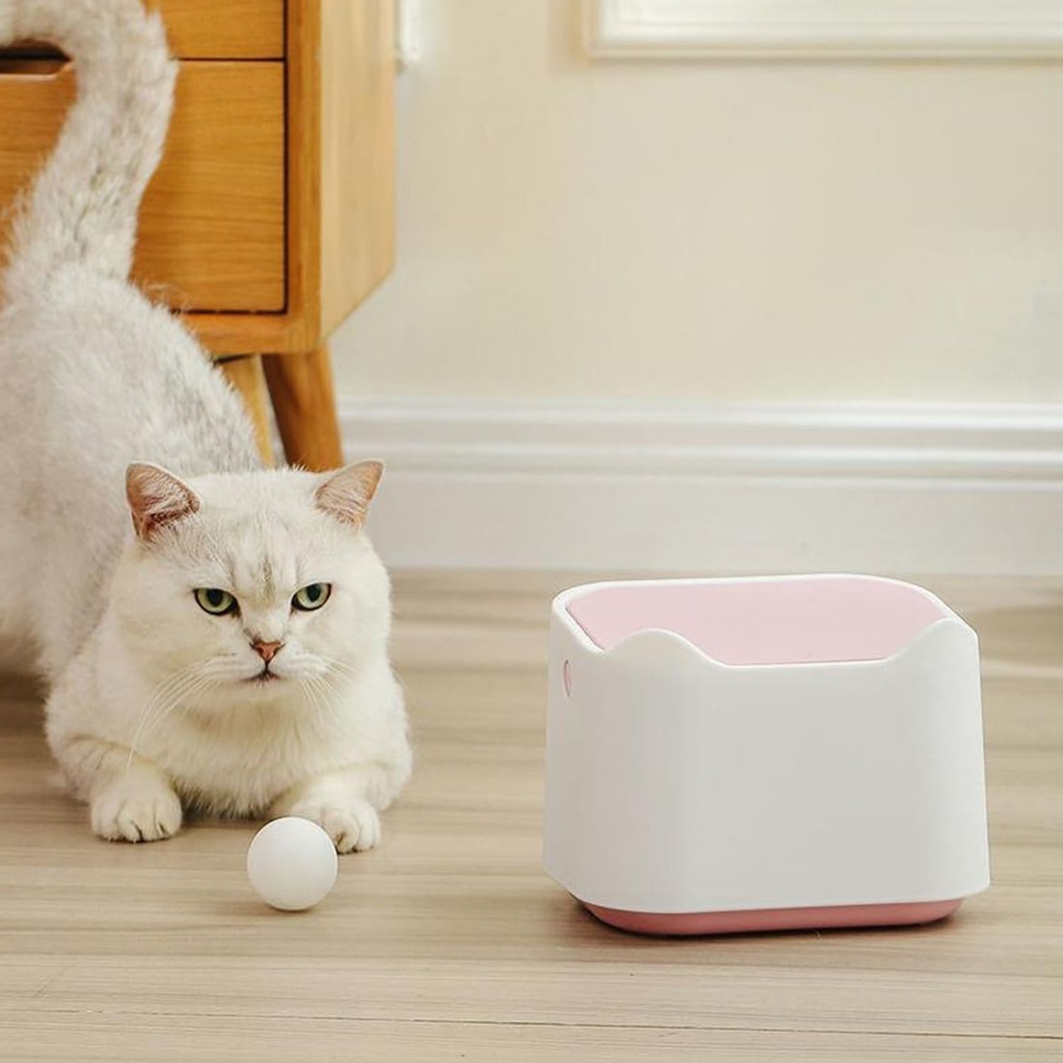 WEWAYKGJ Cat Litter Trash Can Mini Countertop Trash Can with Press Type Lid Cat Poop Trash Can Includes 60 Refill Bags