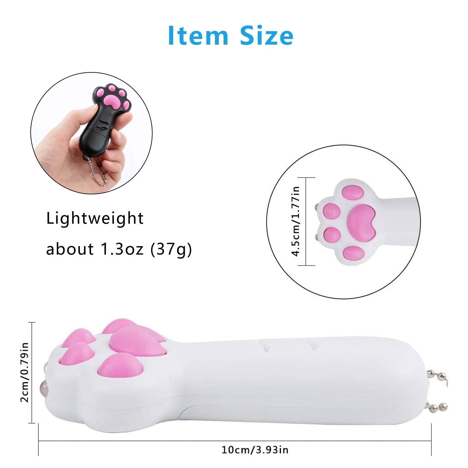 VOVIGGOL Cat Toys for Indoor Cats Interactive Cat Toy for Catch Exercise, Pet Dog Funny Toys Kitten Toys Cat Wand Toy for Chasing and Playing (White)