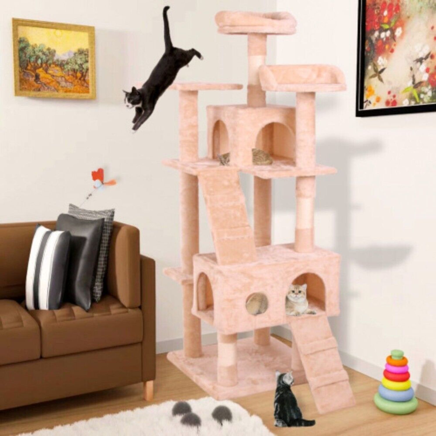 Cat Tree Large Condo Pet Play Tower Cat Bed Furniture Scratching Post House