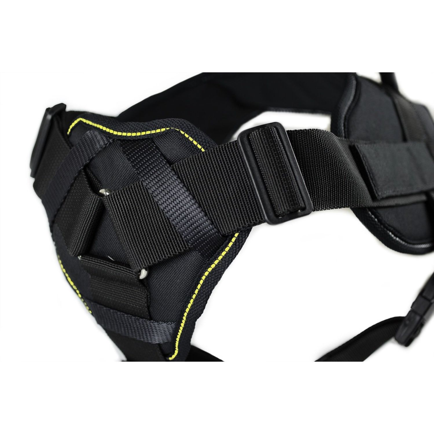 Dean & Tyler D&T FUN-CH SZALD YT-S Fun Dog Harness with Padded Chest Piece, Seizure Alert Dog, Small, Fits Girth 56cm to 69cm, Black with Yellow Trim