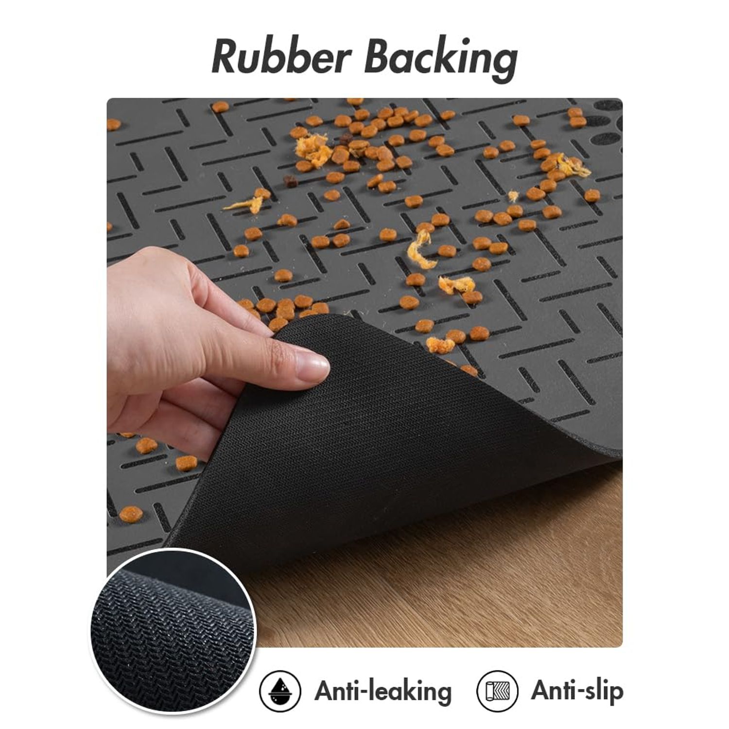 MontVoo-Absorbent Pet Feeding Mat-No Stains Quick Dry Dog Mat for Food and Water Bowl-Rubber Backing Dog Food Mat Dog Water Dispenser Mat-Dog Accessories Pet Supplies-Dog Water Bowl for Messy Drinkers