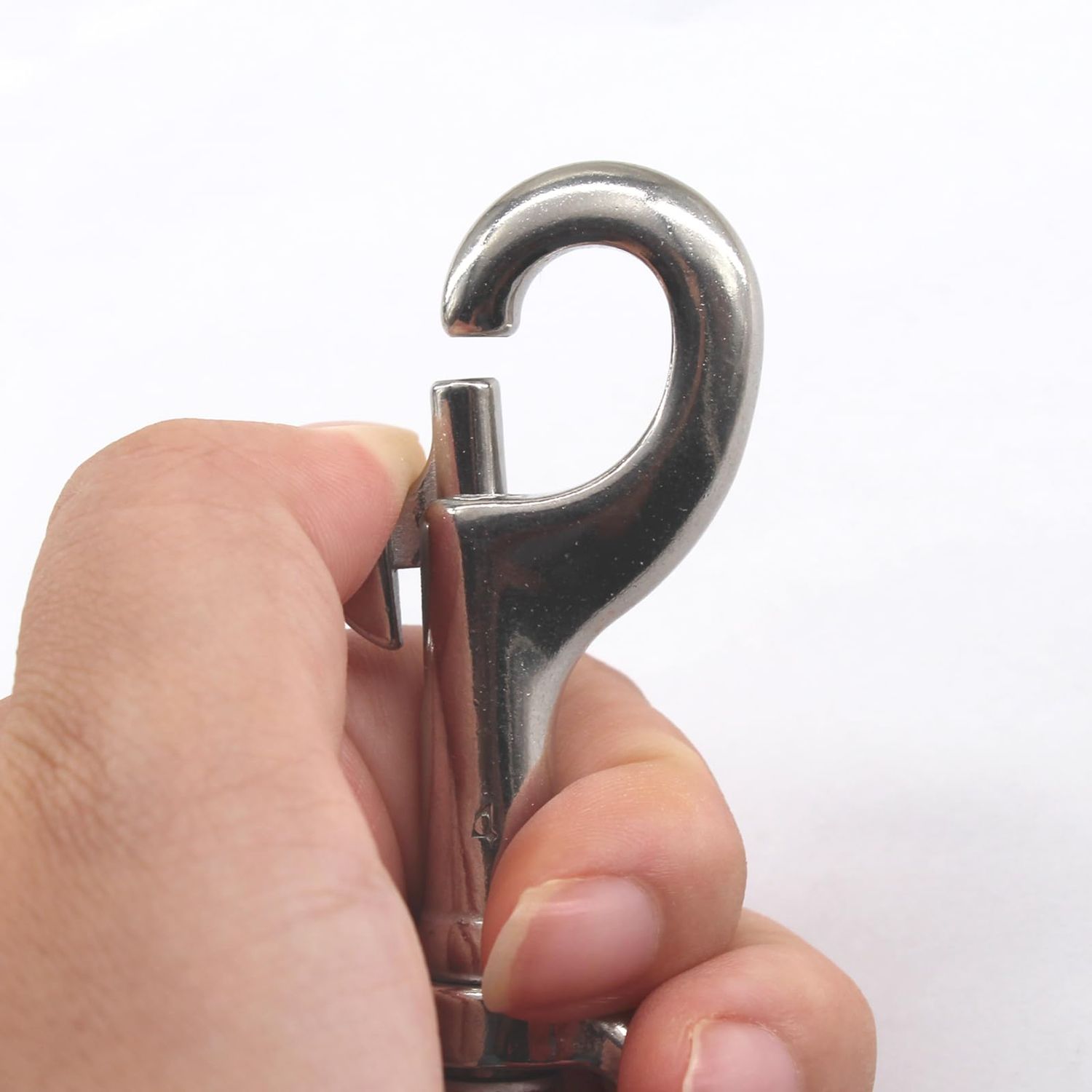 （4 Pieces) 67mm Swivel Eye Snap Hooks 316 Stainless Steel Marine Grade Single Ended Trigger Chain Clip for Dog Leash,Key Chain,Boat Ropes and Cages