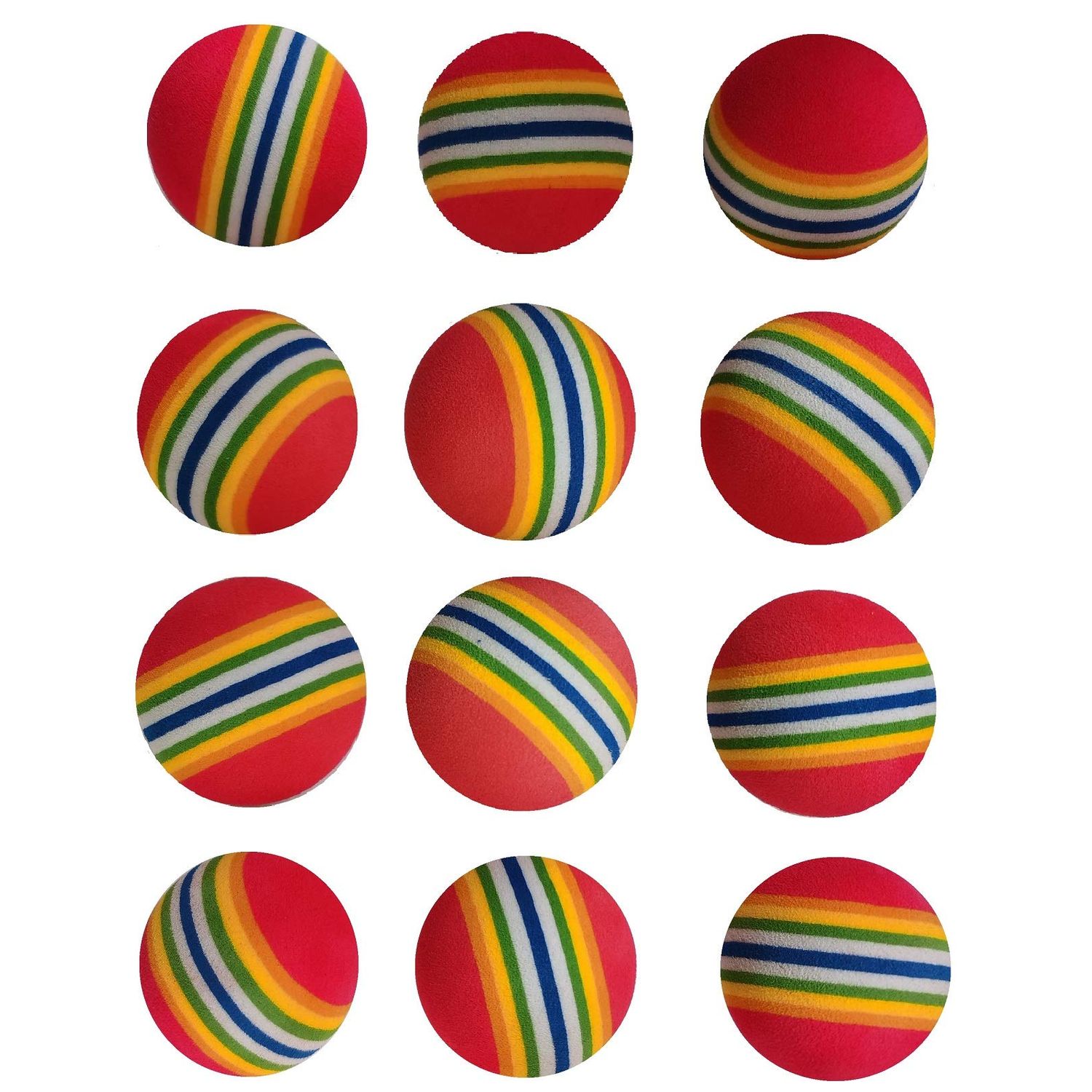 SHUYUE Colorful Soft Foam Rainbow Play Balls for Pet Dog and Cat Toys (12)