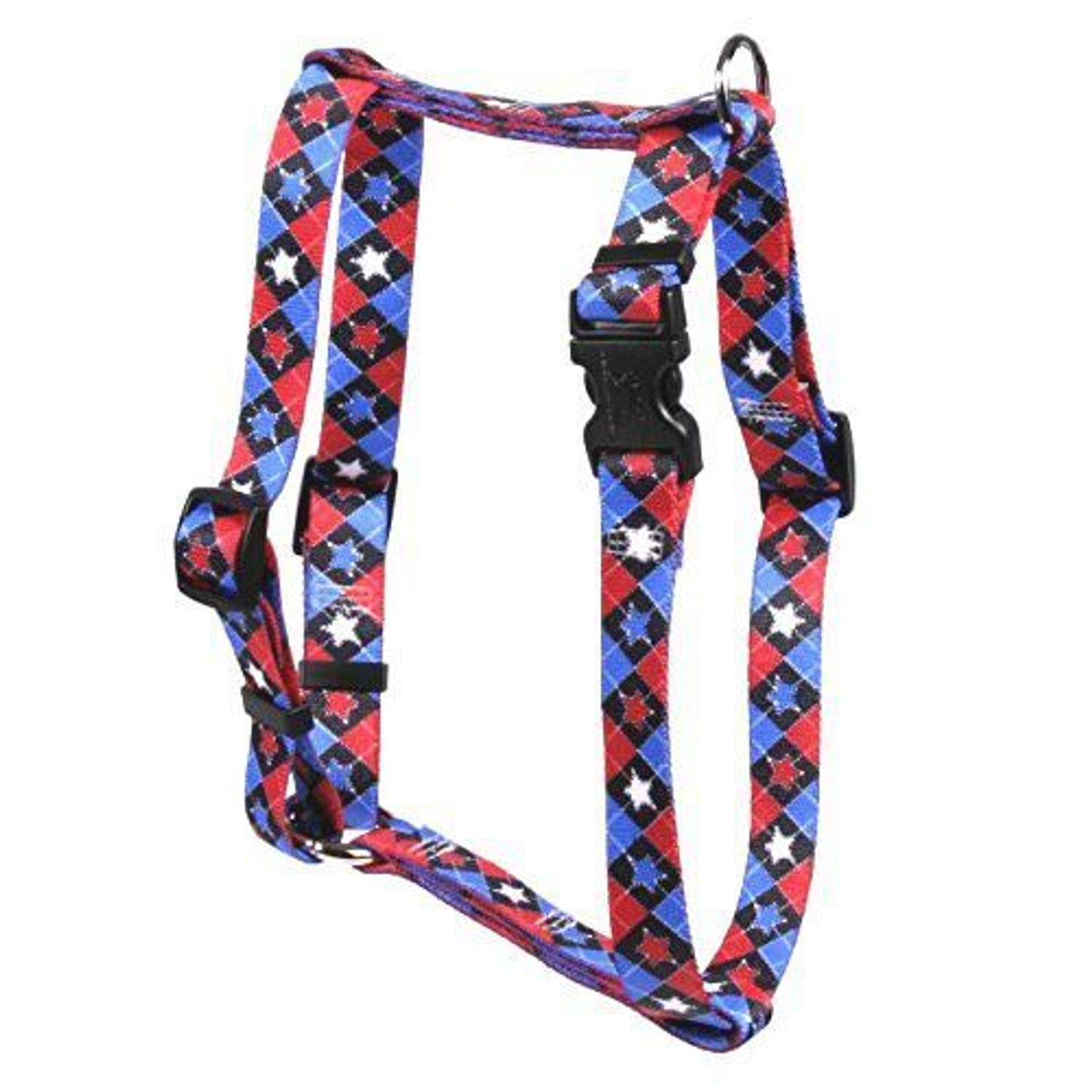 Yellow Dog Design American Argyle Roman Style H Dog Harness, X-Large/1" Wide