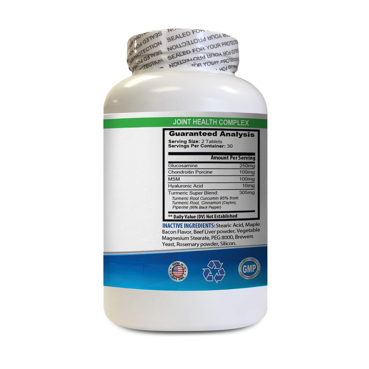 HAPPY PET VITAMINS LLC Dog Joint Supplement tumeric - Joint Health Complex with Turmeric for Dogs - with MSM and Turmeric - Hip Support - chondroitin Dog Treats - 1 Bottle (60 Tablets)
