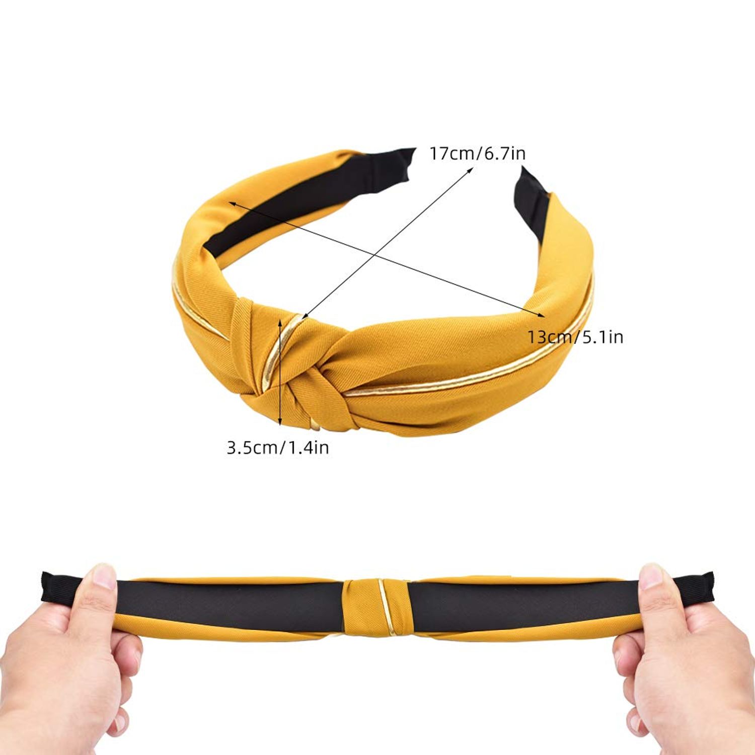 HOKPA Headbands for Women 4 Pack, Fashion Cross Knot Hairbands Wide Knotted Hair Hoop Headwrap Headwear Hair Bands Accessories for Girls