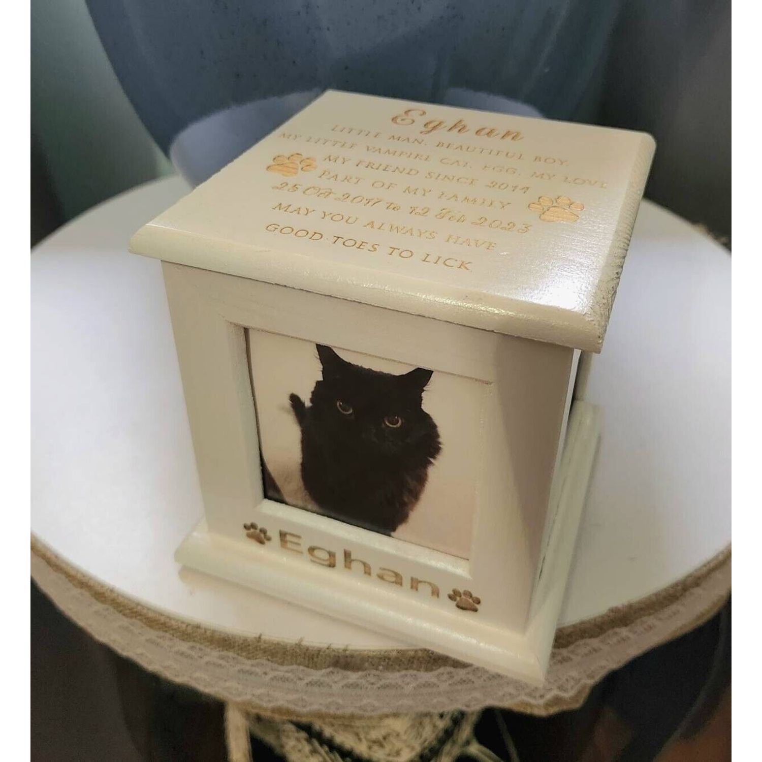 Pet Memorial Urn Personalized for your Cat or Dog ❤️ Custom Laser Engraved ❤️