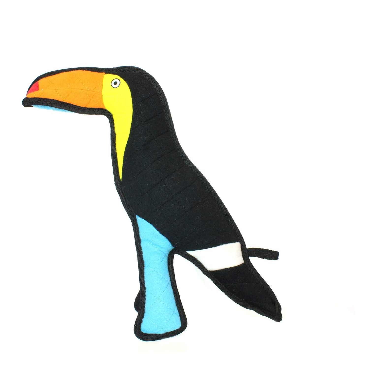 TUFFY - World's Tuffest Soft Dog Toy - Zoo Toucan - Multiple Layers. Made Durable, Strong & Tough. Interactive Play (Tug, Toss & Fetch). Machine Washable & Floats. (Combo Pack #2)