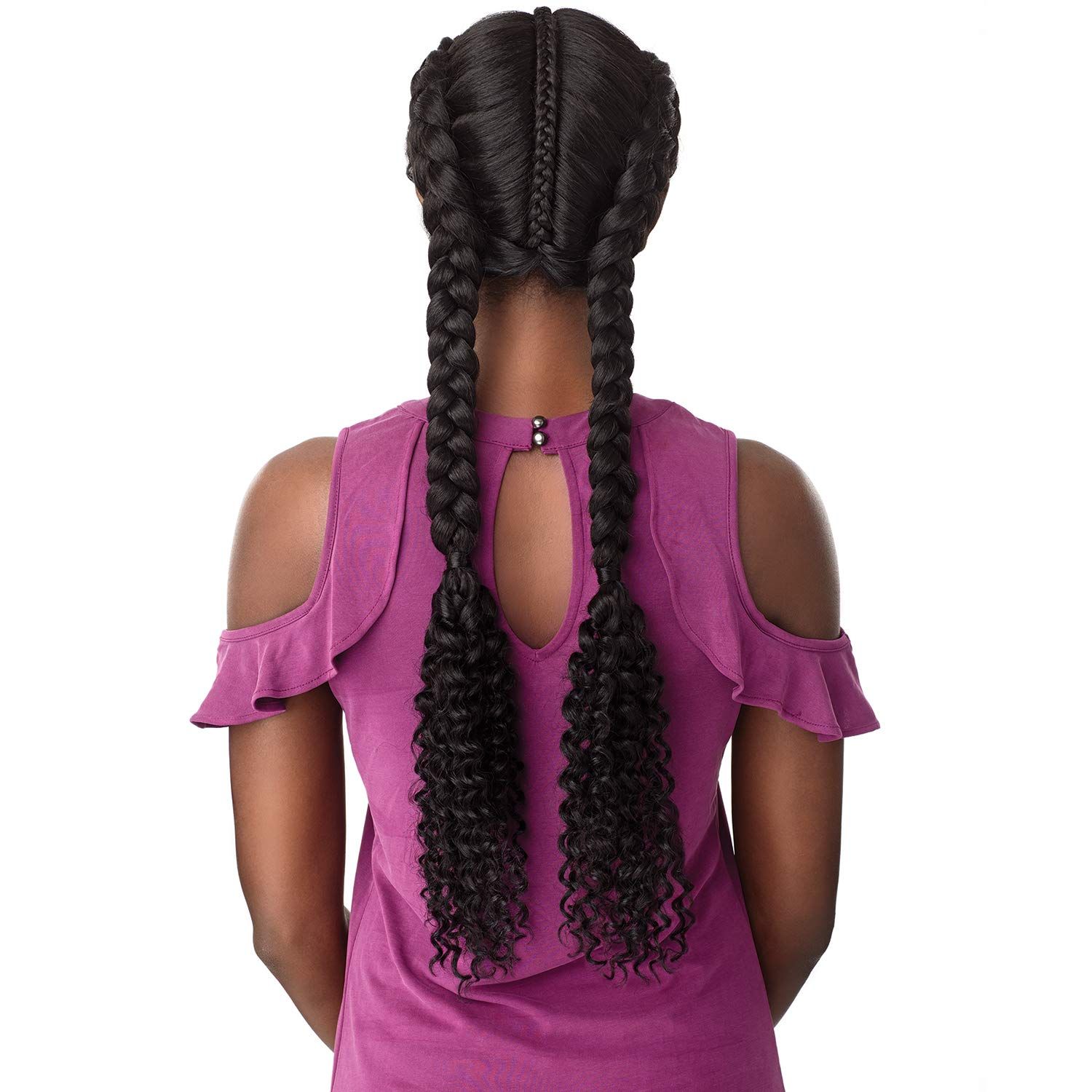 Sensationnel Synthetic Hair Lace Front Wig Cloud 9 Swiss Lace Braid Lace Wig Bohemian Dutch Braid (T1B/27)