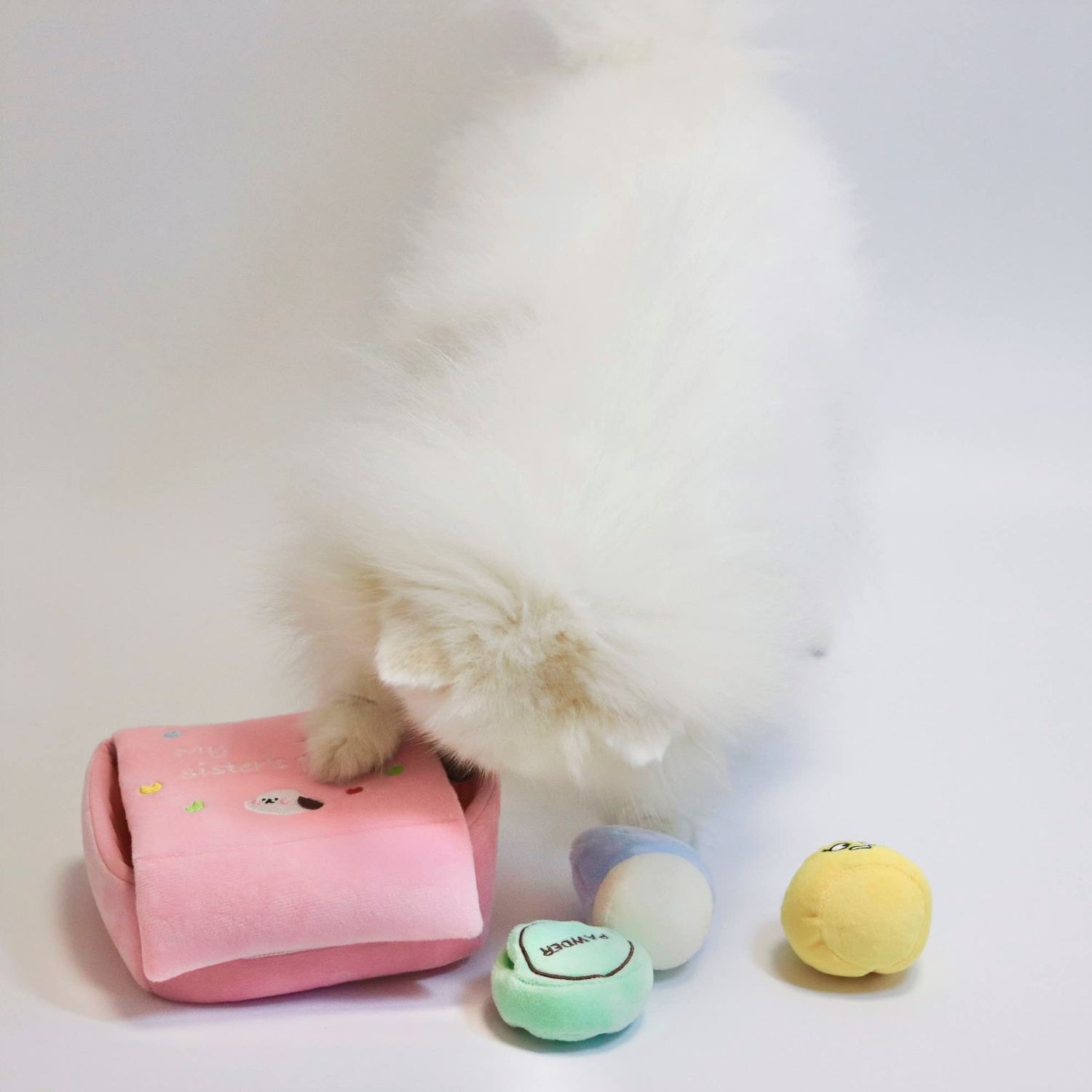 GOSUNY TOYS Girl Dog Toys, Sister's Pouch Pink Dog Toys, Snuffle Mat for Small Dogs