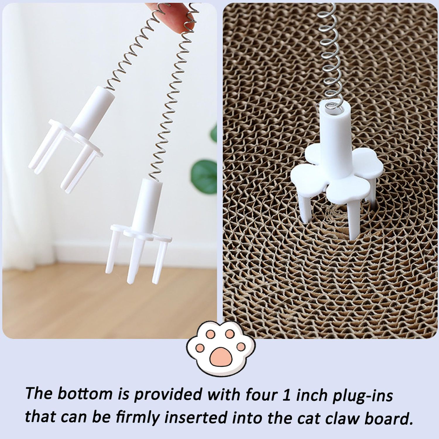 YOOLEETC 6PCS Cat Toys,Cat Wand Toy,Cat Scratcher Toys,Cat Scratcher Plug-ins & Cat Fun Themselves Play Toys,Fun Toy for Cat Kitty Kitten Puppy. (6PCS)