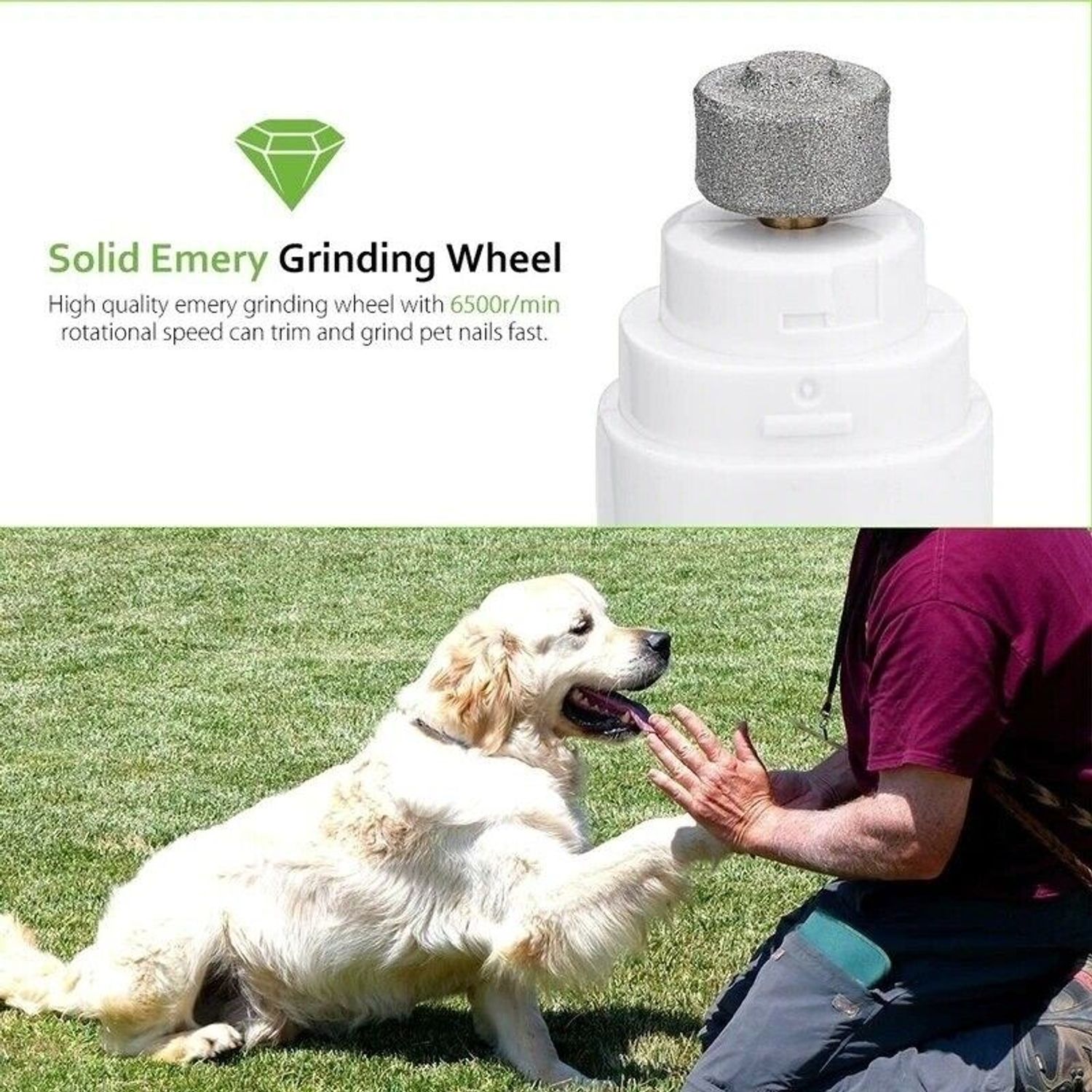 Electric Pet Nail Grinder File Trimmer Dog Cat Pet Claw Grooming Care Clipper Kt