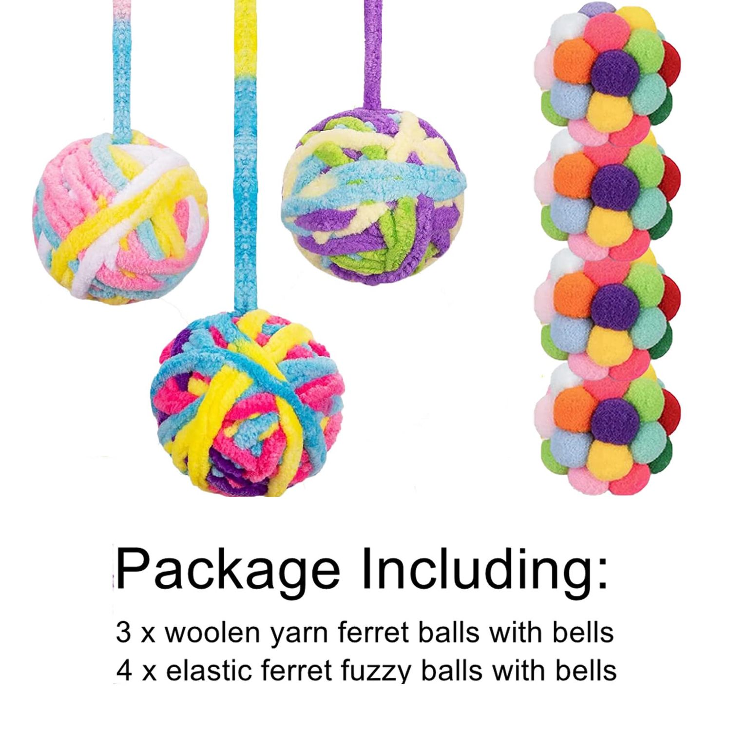 VisGoxia Ferret Toys Interactive Ball Toy for Indoor Cats Dogs Aggressive Chewers