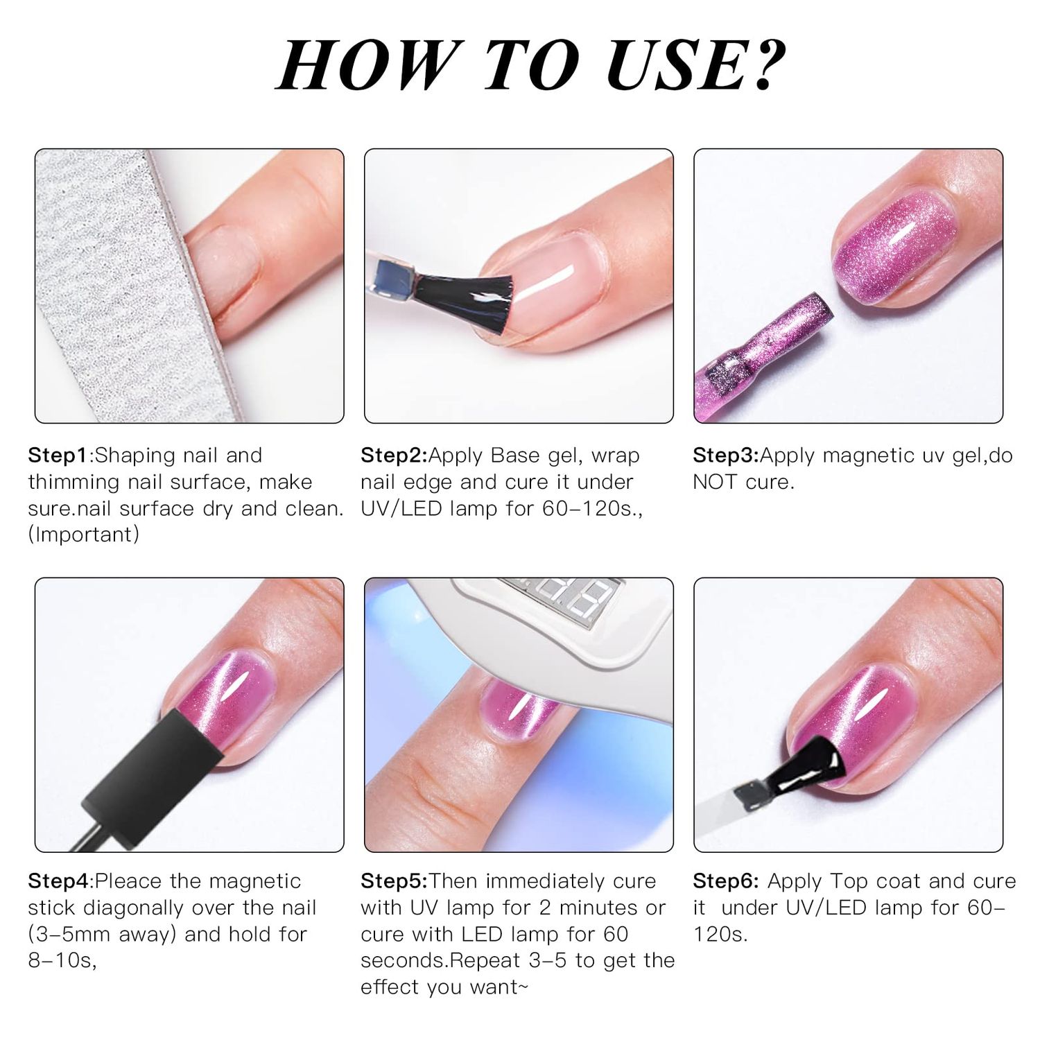 MSRUIOO Glow in the Dark Gel Nail Polish Set, Color Changing Gel Nail Polish, Mood Temperature Color Change Glitter Gel Polish, Luminous Cat Eye Gel Nail Polish for Nail Art Manicure DIY at Home
