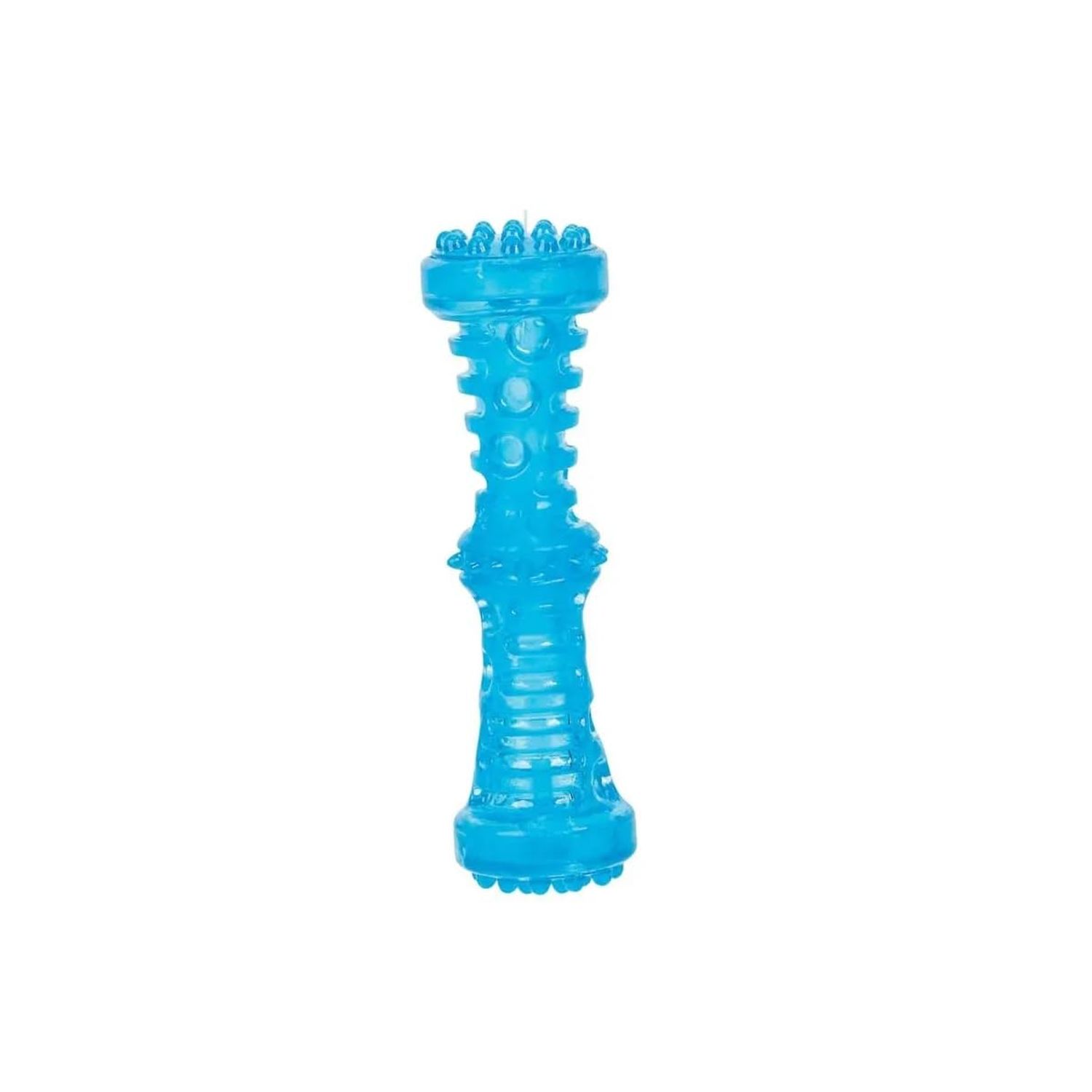 MPP Durable Dog Toys Toss Fetch Stick Chew Squeaker 7 Inch Dental Health Gum Massage (Green)