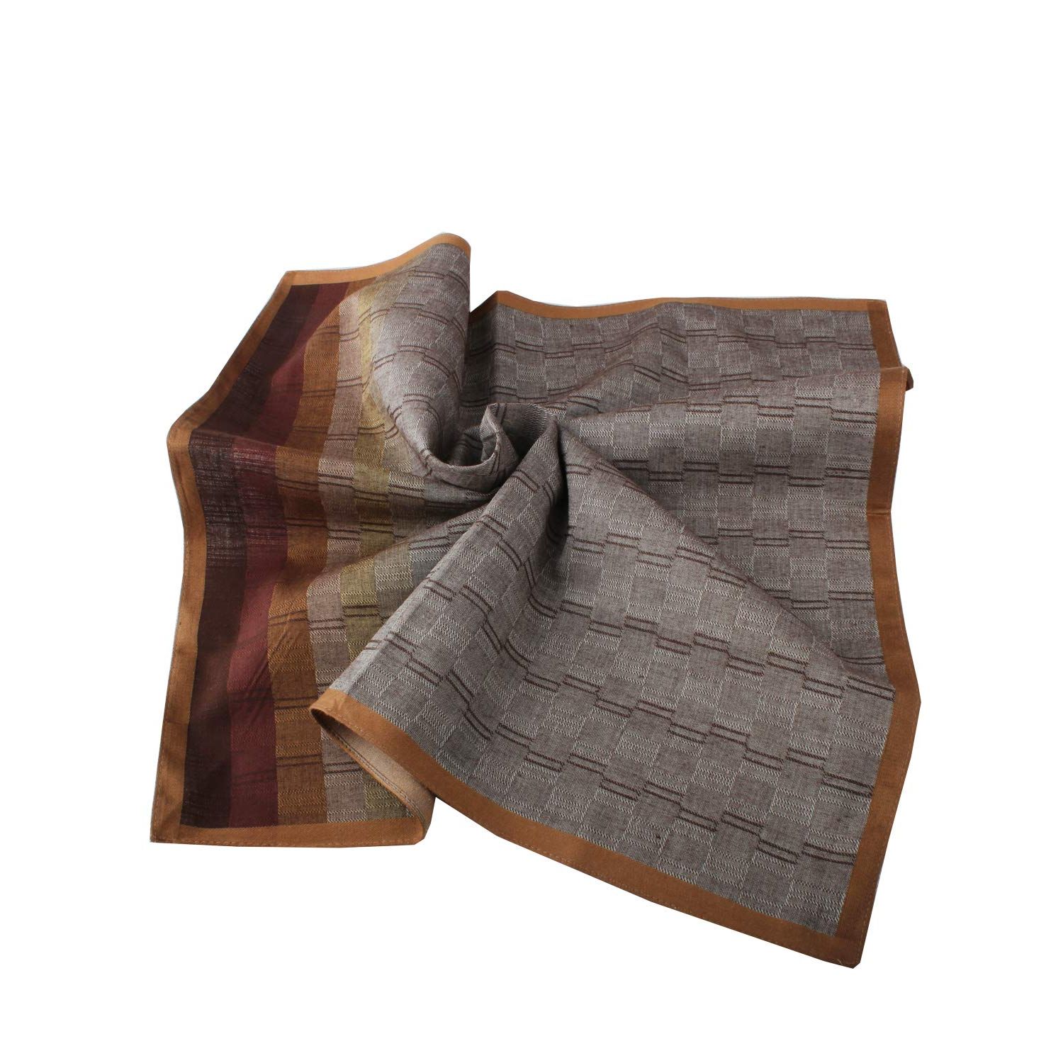 Mens Cotton Handkerchiefs Classic Hankies Assorted 6Pieces