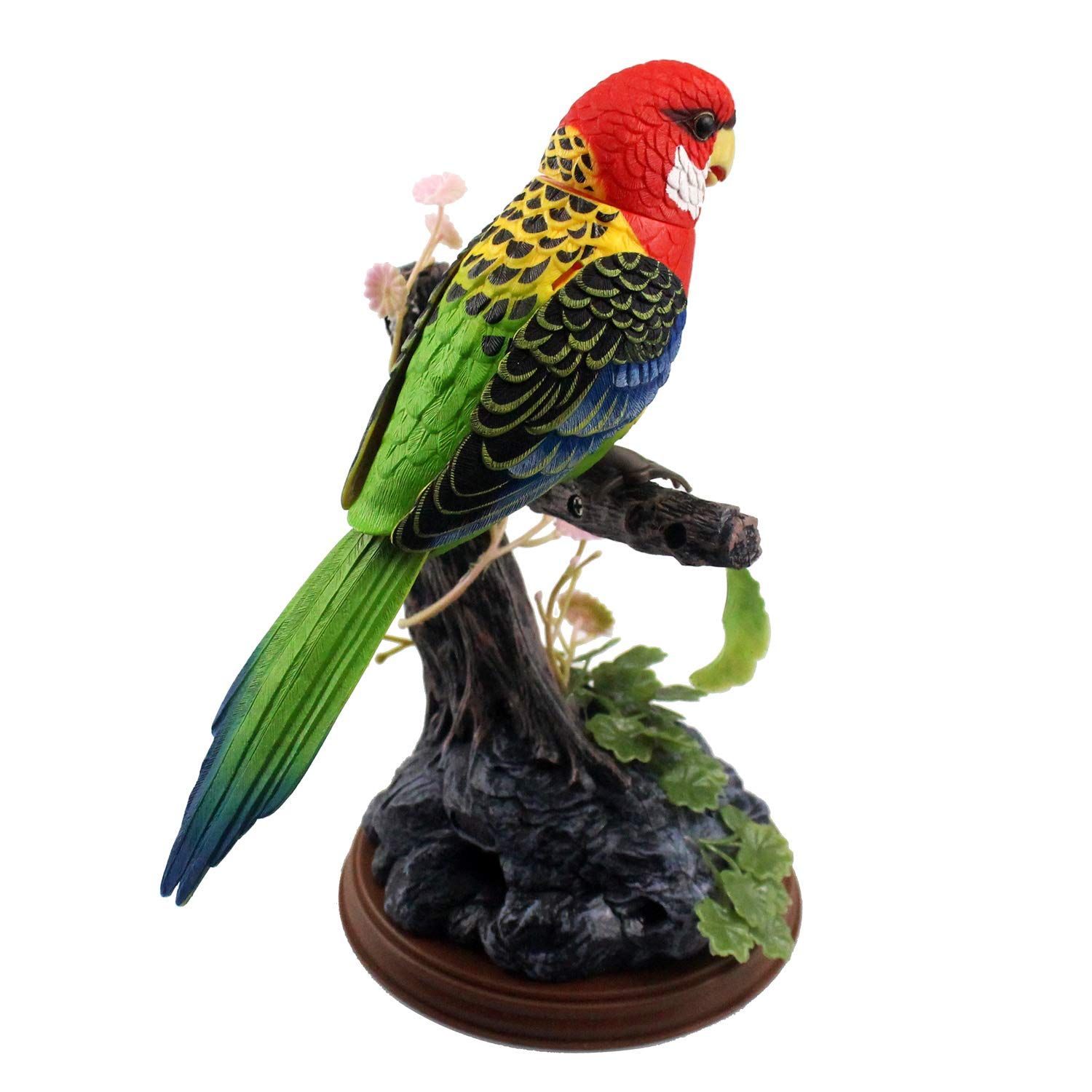 Tipmant Talking Parrots Birds Toys Electronic Animal Pets Office Home Room Decoration Recording Playback Function Kids Birthday Gifts (Single Bird)