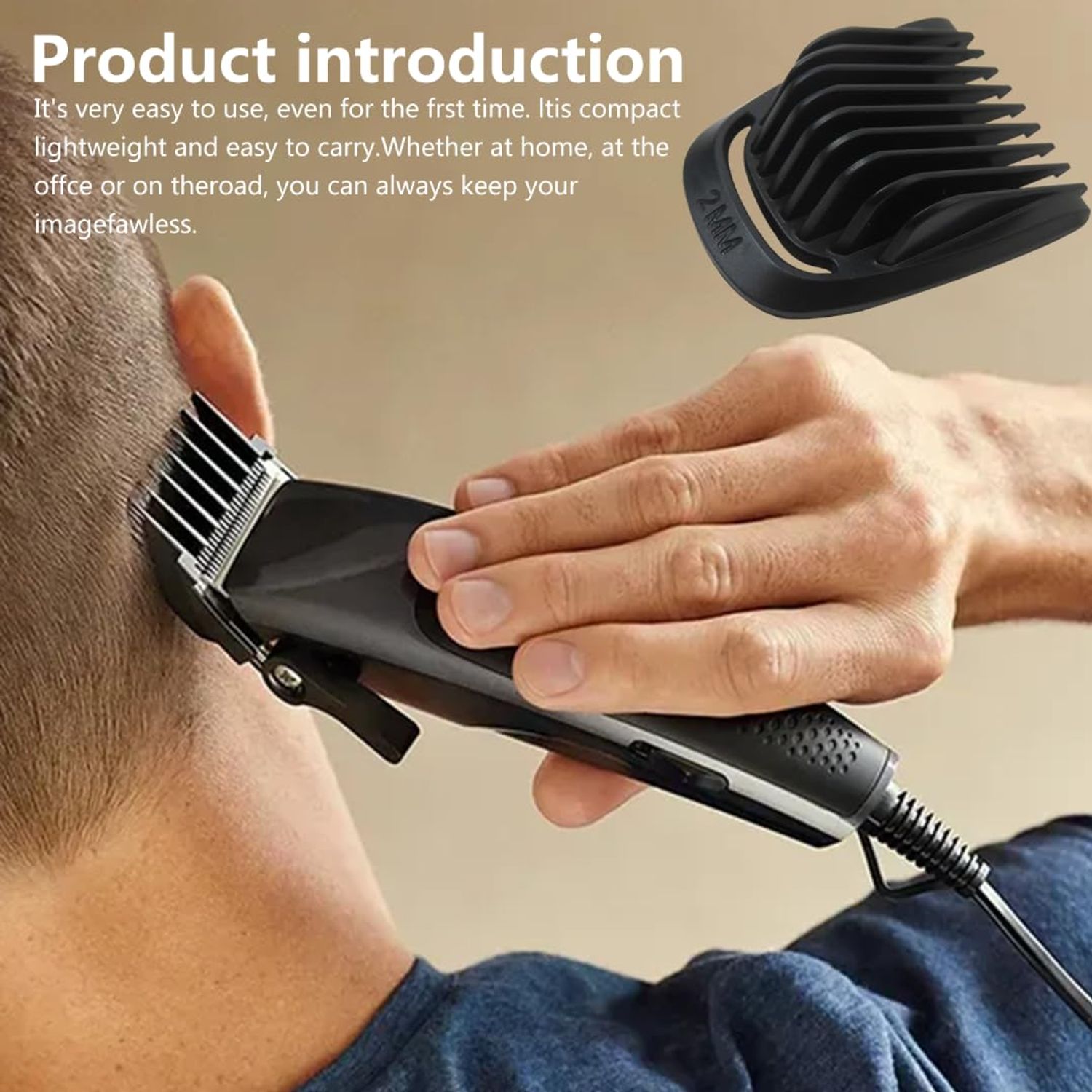 JRSHOME New Replacement 1mm+2mm Hair Comb for P-hilips N-orelco MG3750, MG5750, MG7750, MG7770, MG7790