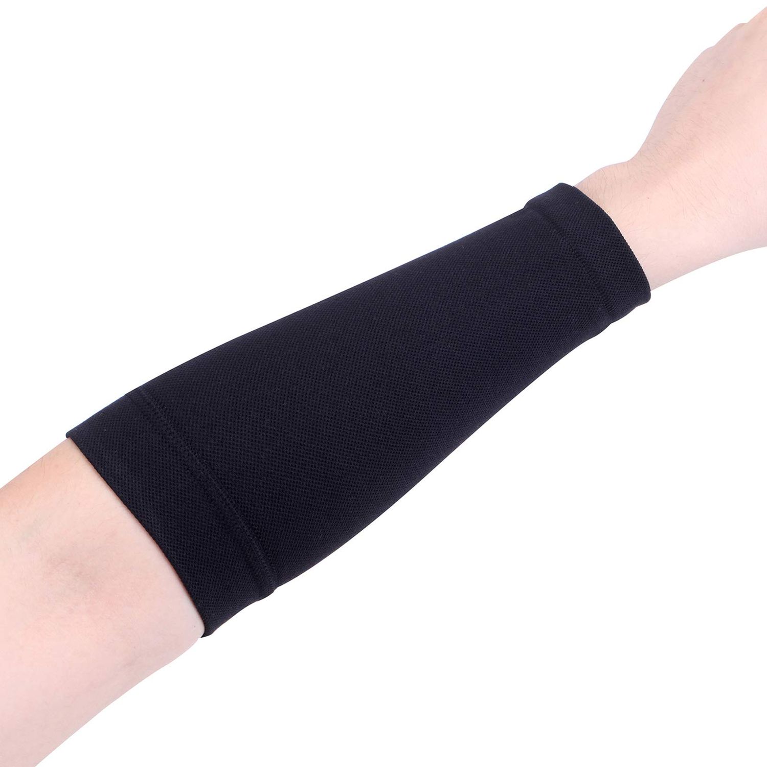 20LY 1 Pair Forearm Compression Sleeves for Men Women Tattoo Cover Up Sleeve Tattoo Aftercare Supplies (M, Black)