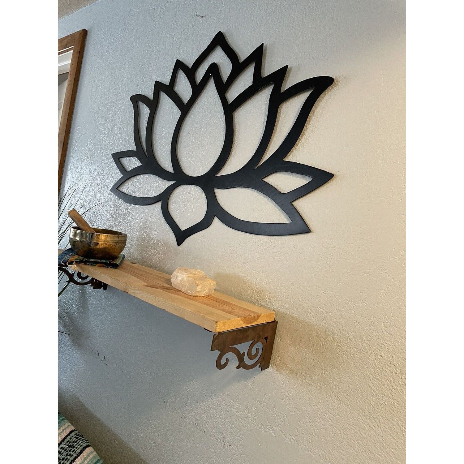 Large Lotus Flower 32 Inch Wall Art Metal Lotus Decor Yoga Zen Room
