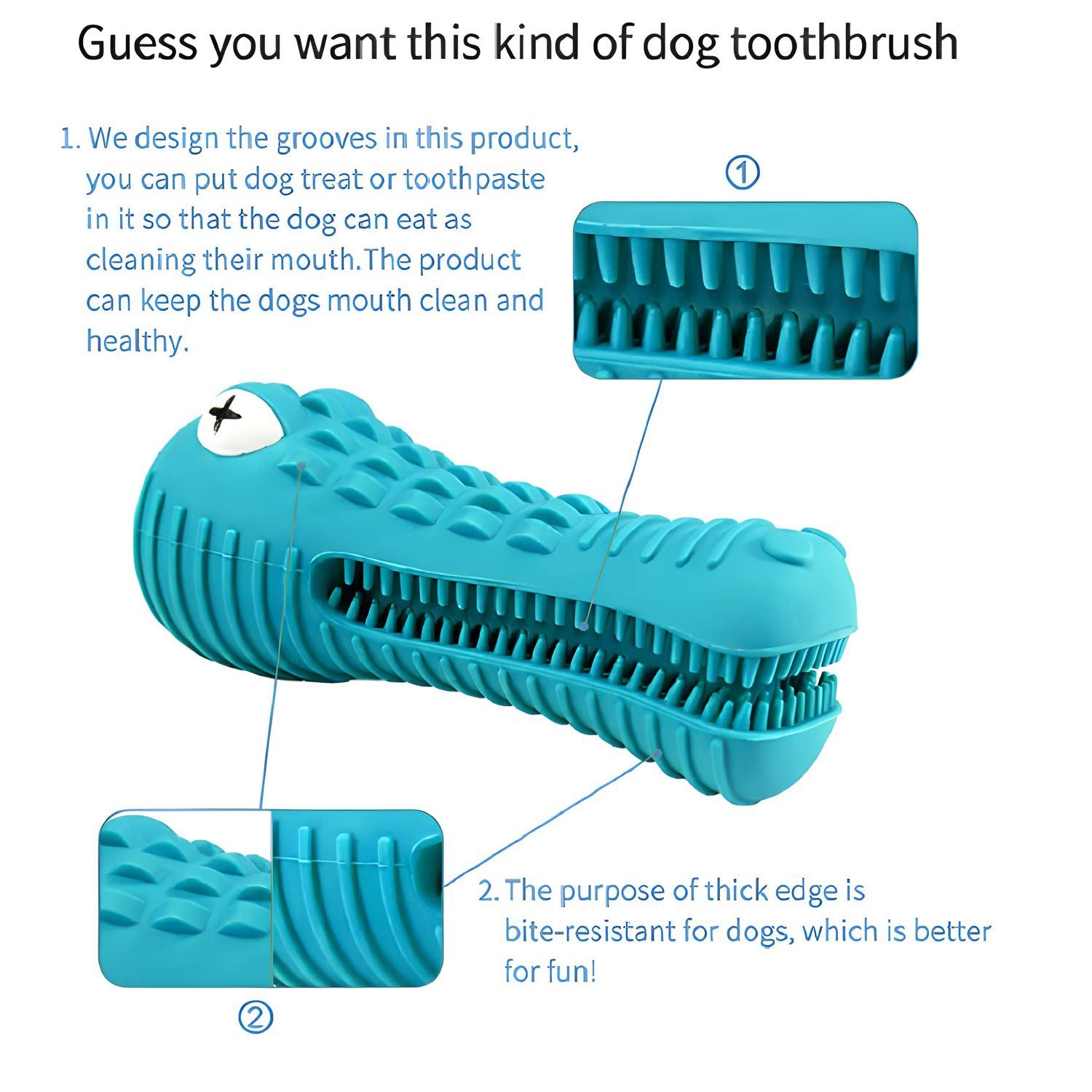 NECHAN Dog Toys for Aggressive Chewers, Dog Chew Toys for Aggressive Chewers Dental Care, Teeth Cleaning,German Shepherds, Golden Retrievers, Labradors, and Huskies (Blue)