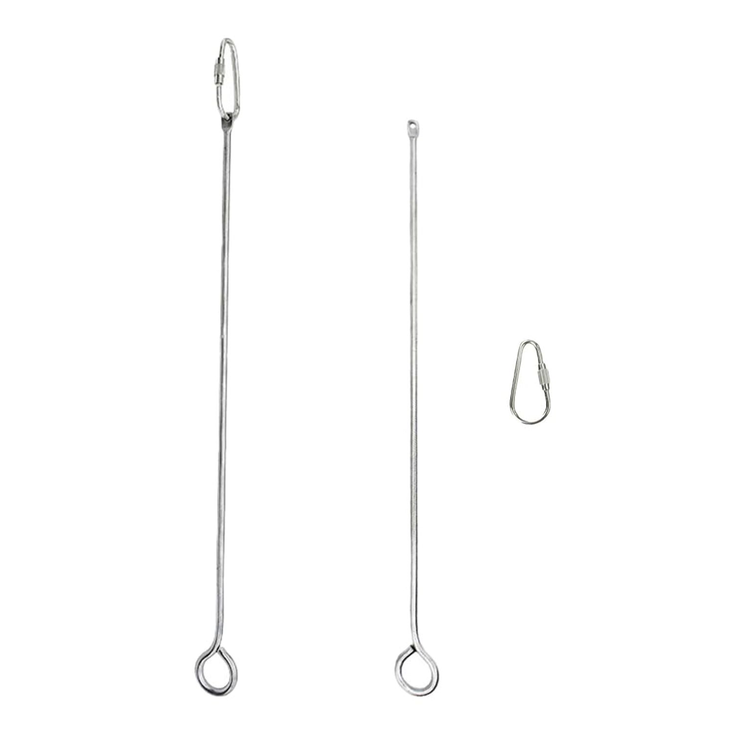 2pcs Hanging Bird Treat Skewer Parrot Fruit Feeder, 10.2 Inch Stainless Steel Bird Fruit Fork Food Holder Bird Kabob for Bird Cage Bird Feeder Foraging Toy for Parrot Parakeet Conure, LXLVOUEG