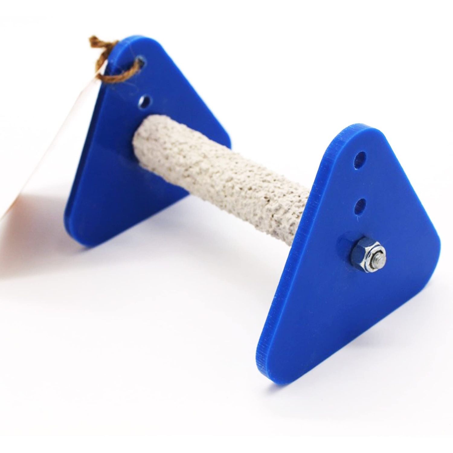 Sweet Feet and Beak Portable Bird Perch Stand for Small Birds to Keep Nails and Beaks in Top Condition - Safe, Non-Toxic, Easy to Install Cage Accessories