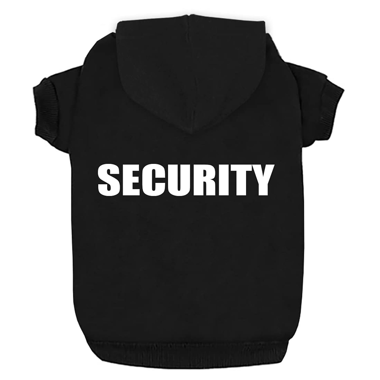 Security Dog Hoodies Dog Clothes Apparel Winter Sweatshirt Warm Sweater Cotton Puppy Small Dog Hoodie for Small Dog Medium Large Dog Cat (Black, M)