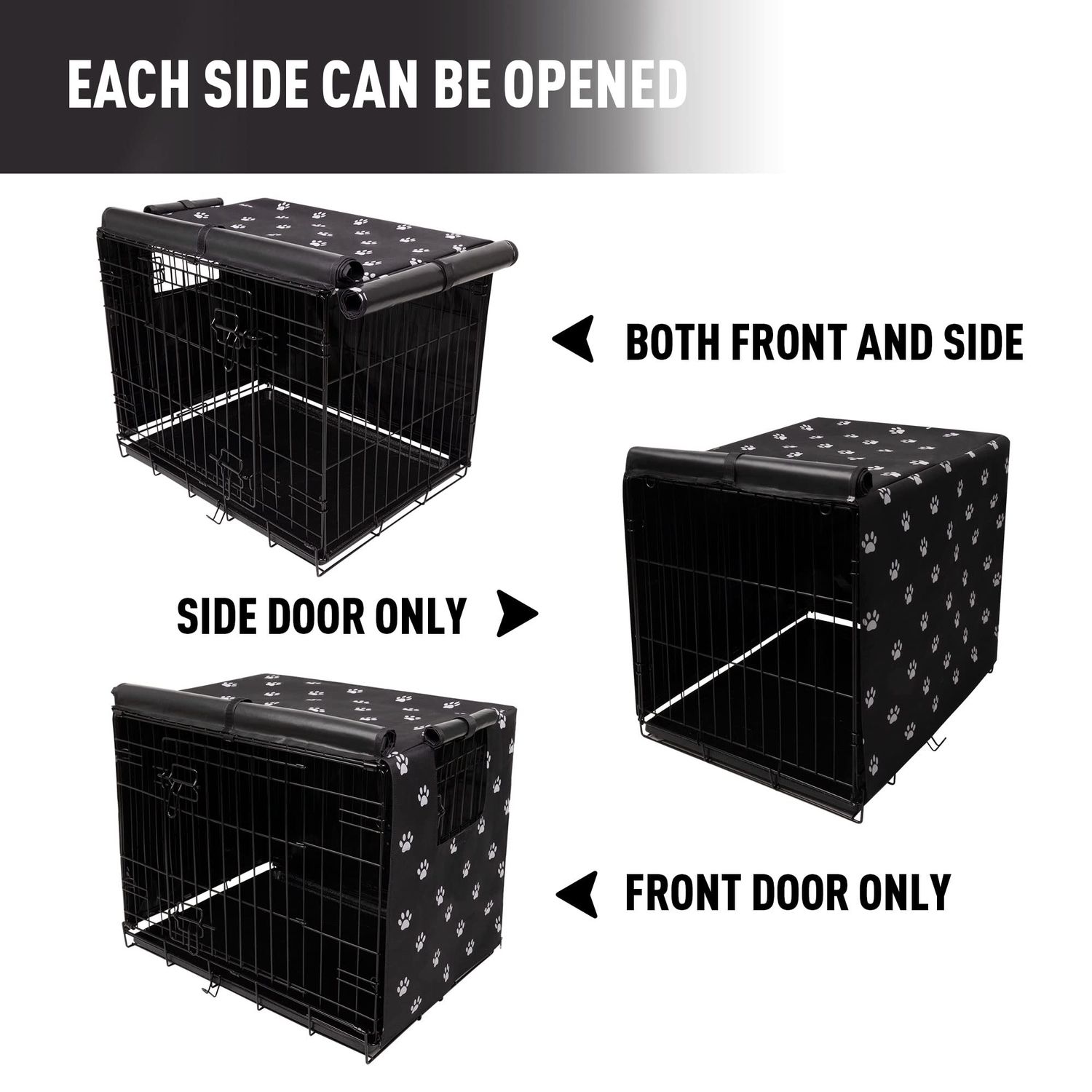 PetPrime Dog Crate Cover for Wire Cages 24 30 36 42 48 Inch Outdoor Pet Kennel Cover Machine Wash & Dry (Cover Only) (36 Inch Crate Cover (36"x23"x25"))
