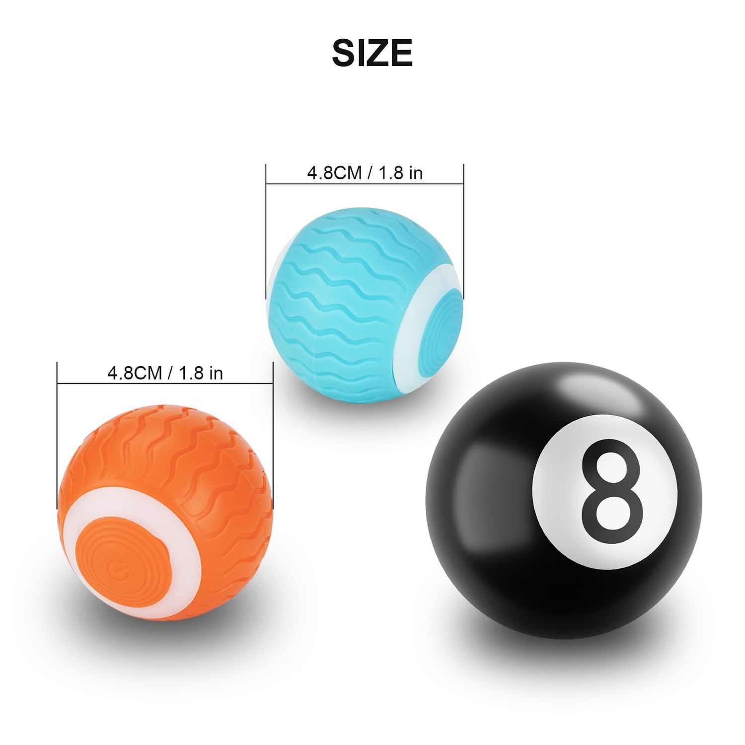 chenpeifengcpf LED Dog Balls Dog Toys, 1.8 Inch Glowing Fetch Ball, Pet Glow Ball, Outdoor Interactive Dog Toys Puppy Birthday Gifts, Glow in The Dark Ball for Dog Training (Blue)