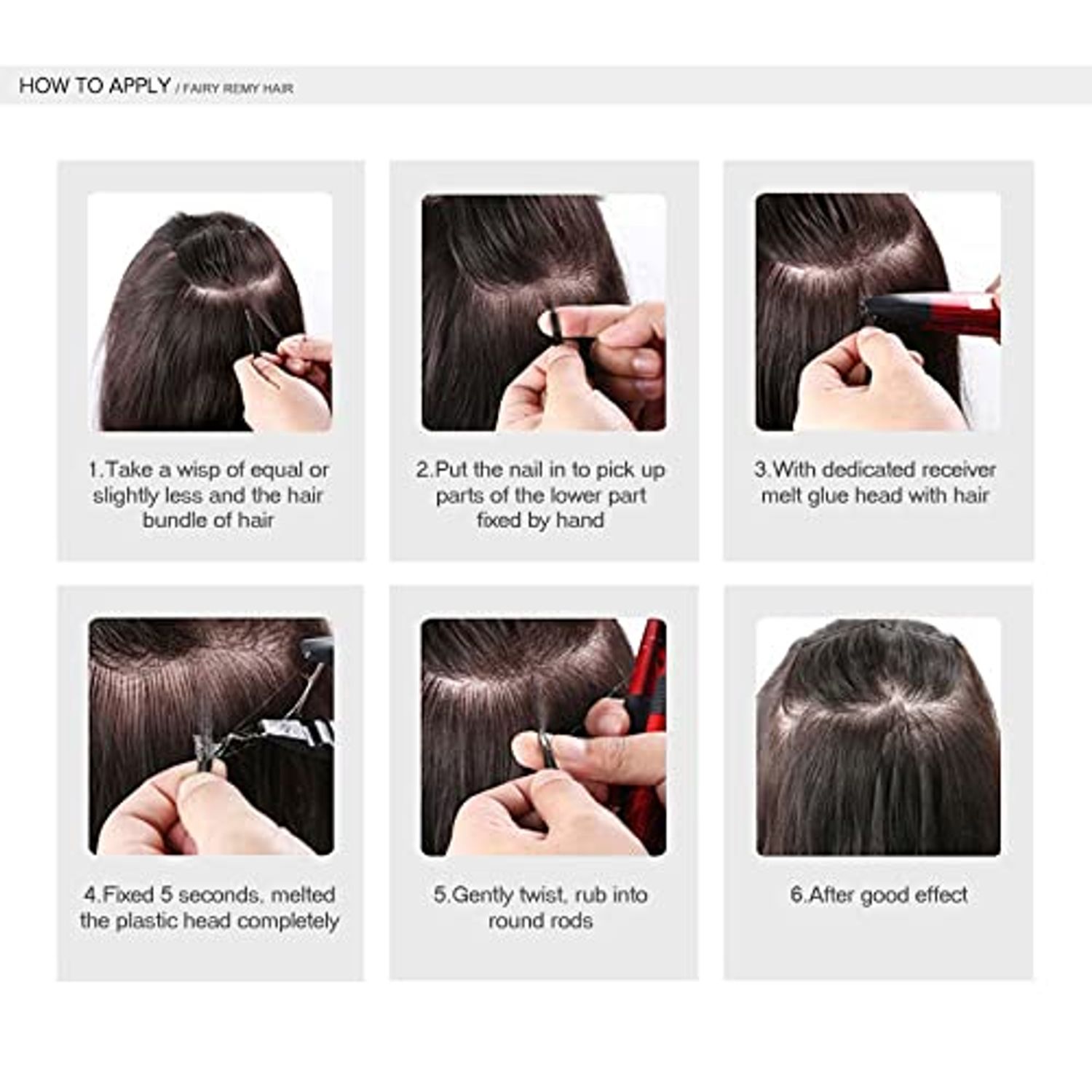 RJ HAIR Curly Flat Tip Extensions Black Brown Human Hair U Tip Hair Extensions Pre Bonded Flat Tip Hair Extensions Balayage Keratin Flat Tip Remy Hair 100g (18inch 100 Strand, Natural Color)