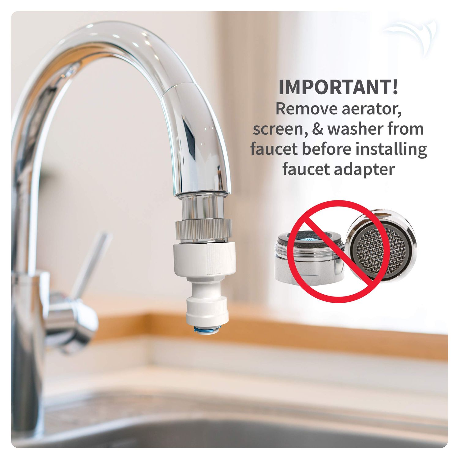 AquaticLife 3-Piece Kitchen Bathroom Sink Brass Faucet Adapter Kit Connecter for Garden Hose, Water Filter and Aquarium Vacuum, Male To Male, Male To Female Attachment