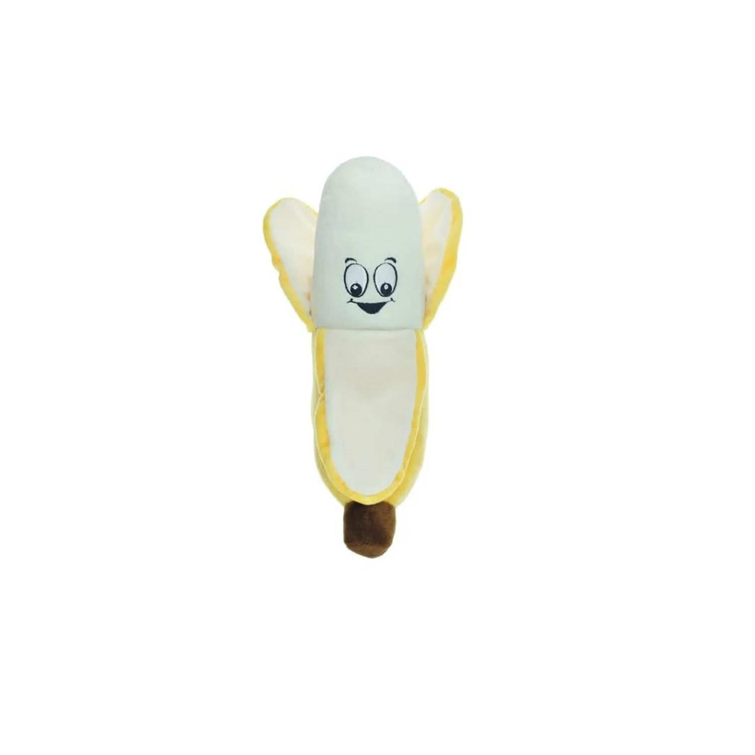 PUREPET Plush Squeaker Toys for Small to Medium Dogs Food Junkies Funny Snack Characters (7 Inch Fried Egg)