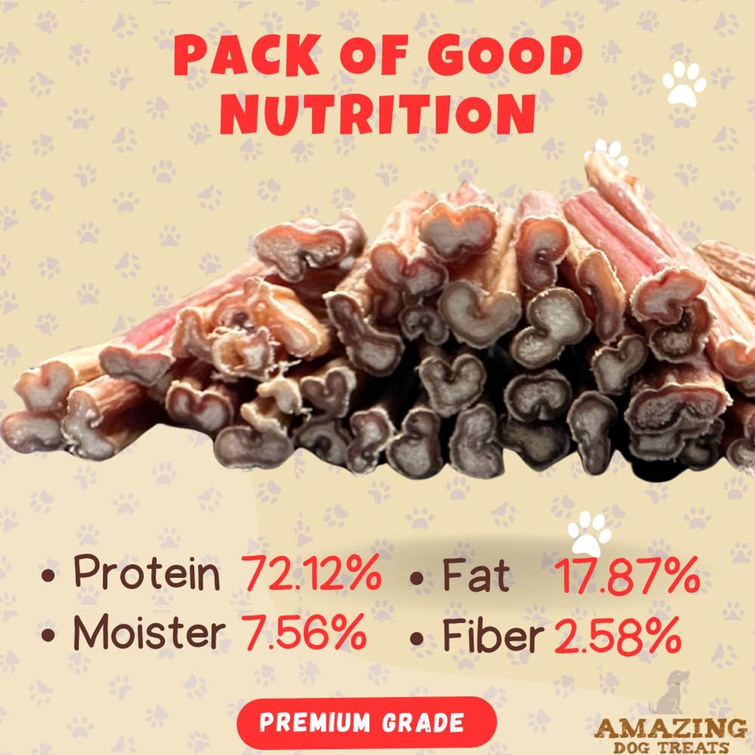 Amazing Dog Treats - 4-6 Inch Variety Bully Sticks (10 oz) - Premium Dog Chews - All Natural Rawhide Alternative - Long Lasting Dog Treats - No Hide Dog Chew- 100% Beef - Promotes Canine Dental Health