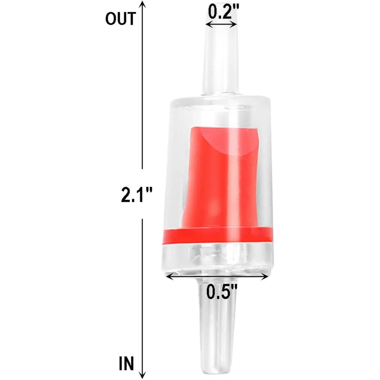 Aquarium Check Valve, One Way Non Return Valve for Aquarium Air Pump, Check Valv