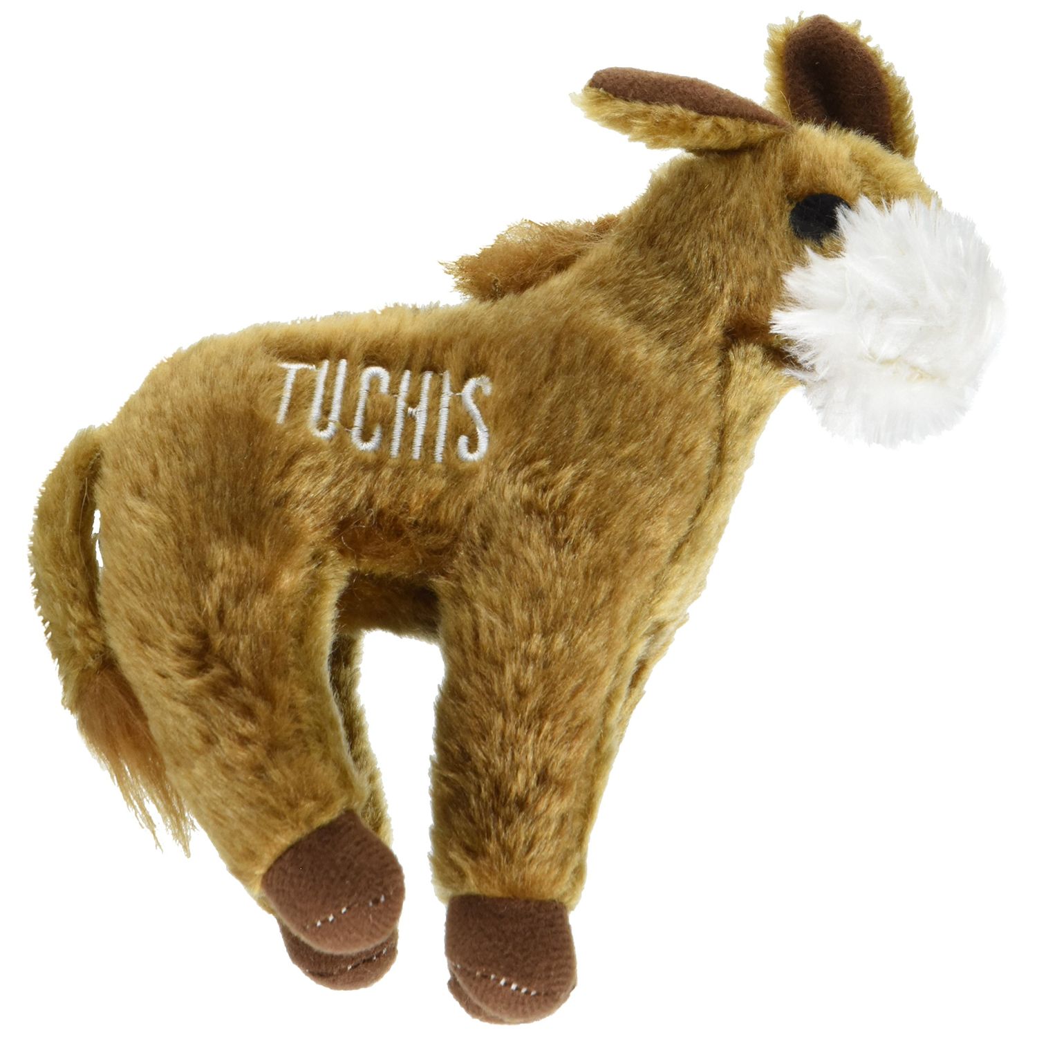 Copa Judaica Chewish Treat Tuchis Donkey Squeak Plush Dog Toy, 7.5 by 6.5-Inch