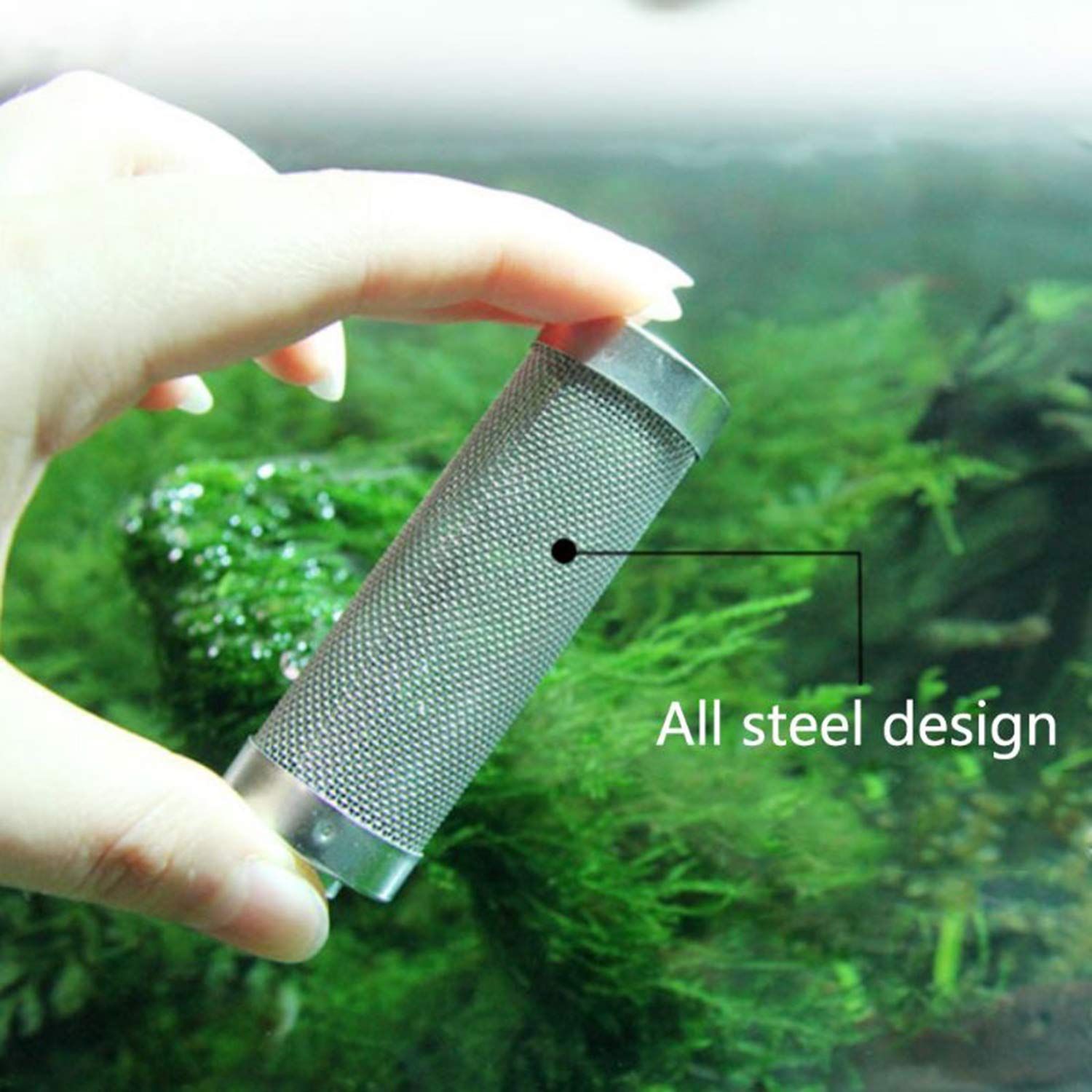 DGZZI Aquarium Tank Filter 16mm Stainless Steel Mesh Strainer Pre-Filter Tube Intake Filter