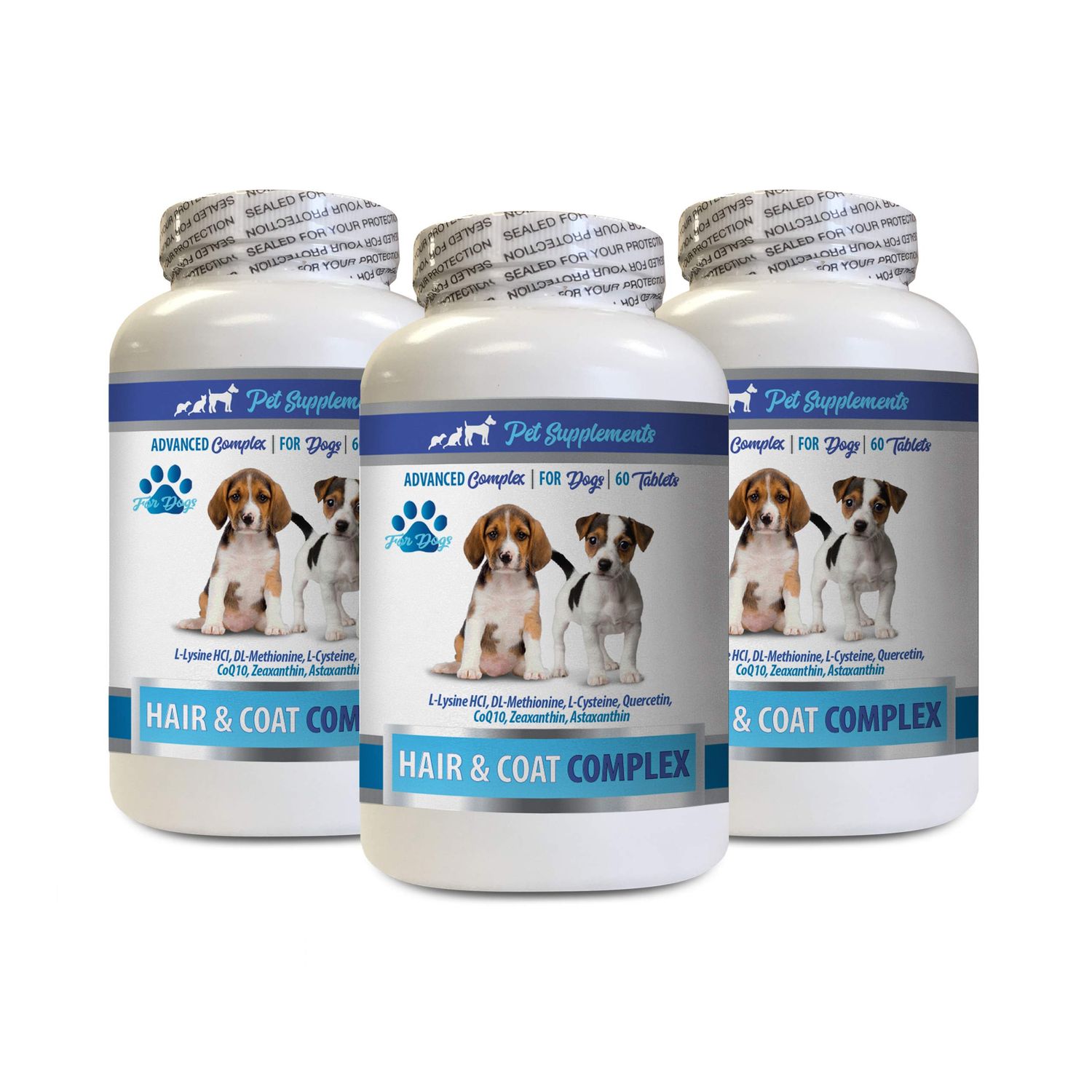 Dog Immune System Supplements - Dogs Hair and Coat Complex - Advanced Skin Relief - Good for Nails - Dog Vitamin b Supplement - 3 Bottles (180 Tablets)