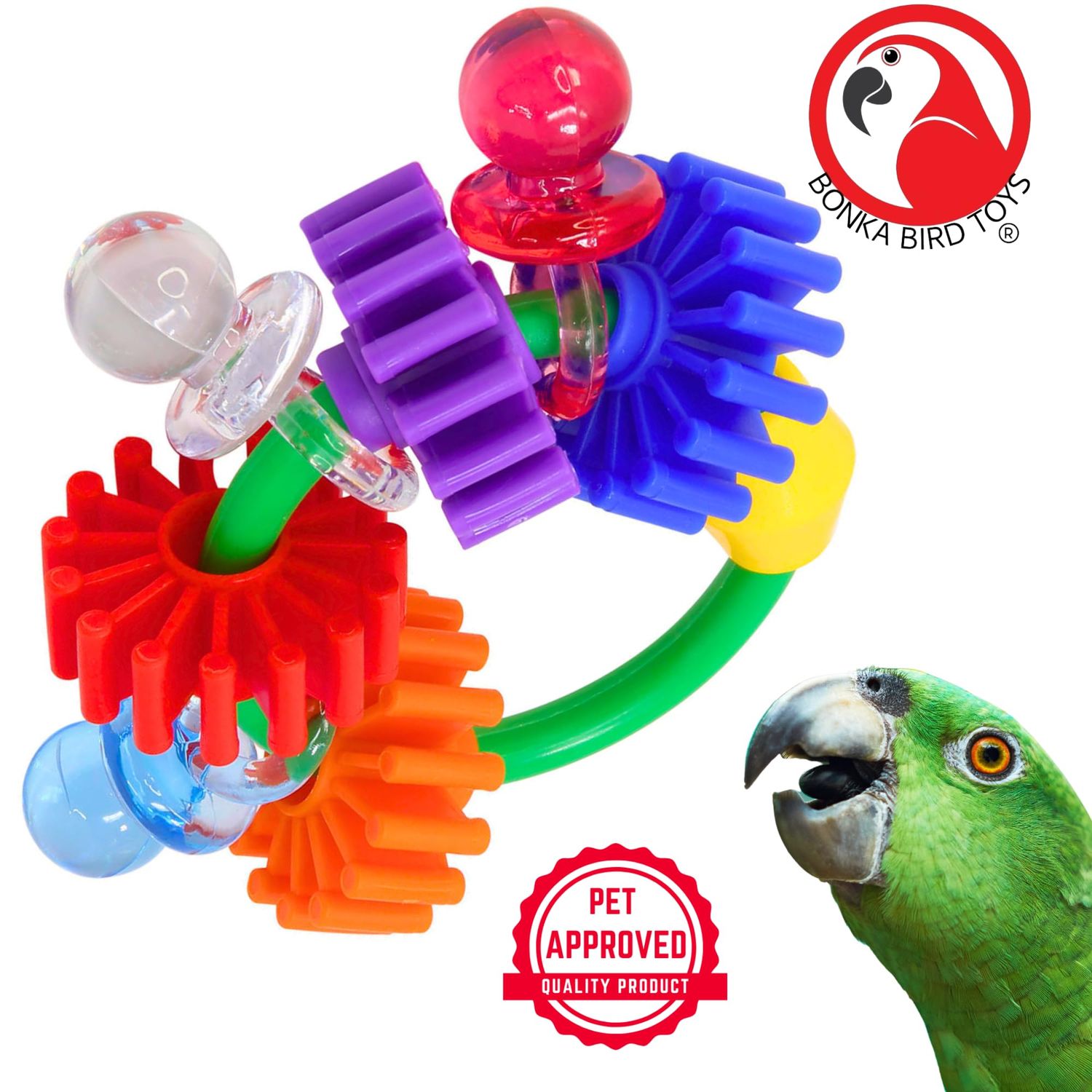 Bonka Bird Toys 3608 Gear Ring Foot Talon Bird Toy Conure African Grey