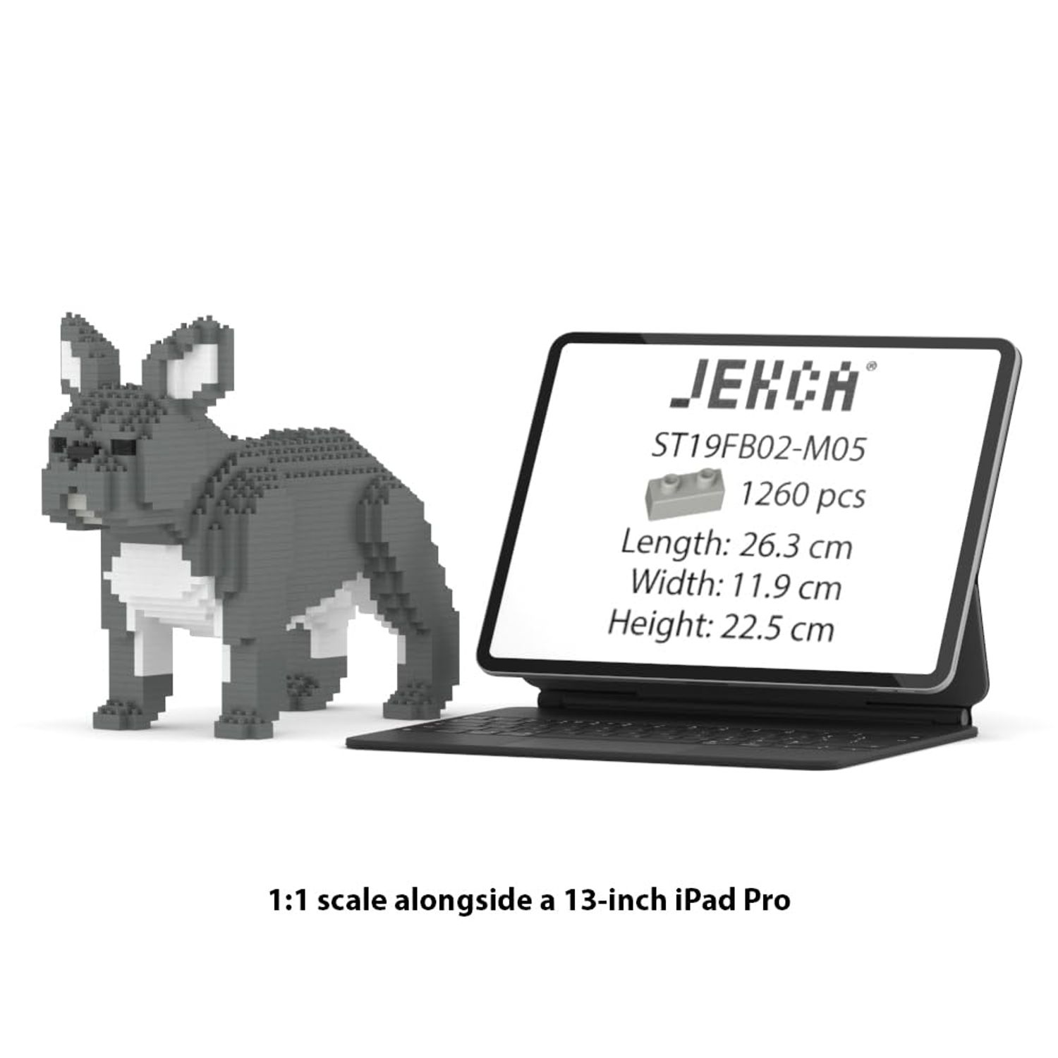 JEKCA French Bulldog 02S-M05 | Dog Plastic Building Blocks | Age 14+