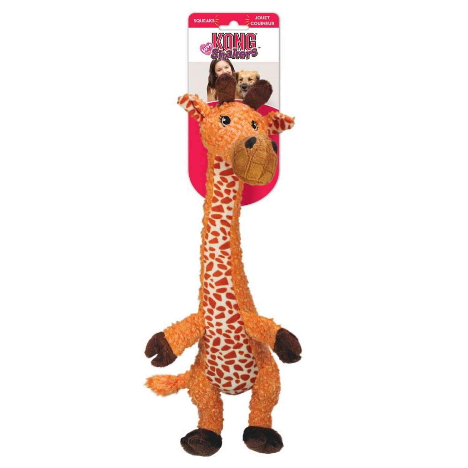 KONG SLV33 Shakers Luvs Giraffe Small Dog Toy Dog Toy