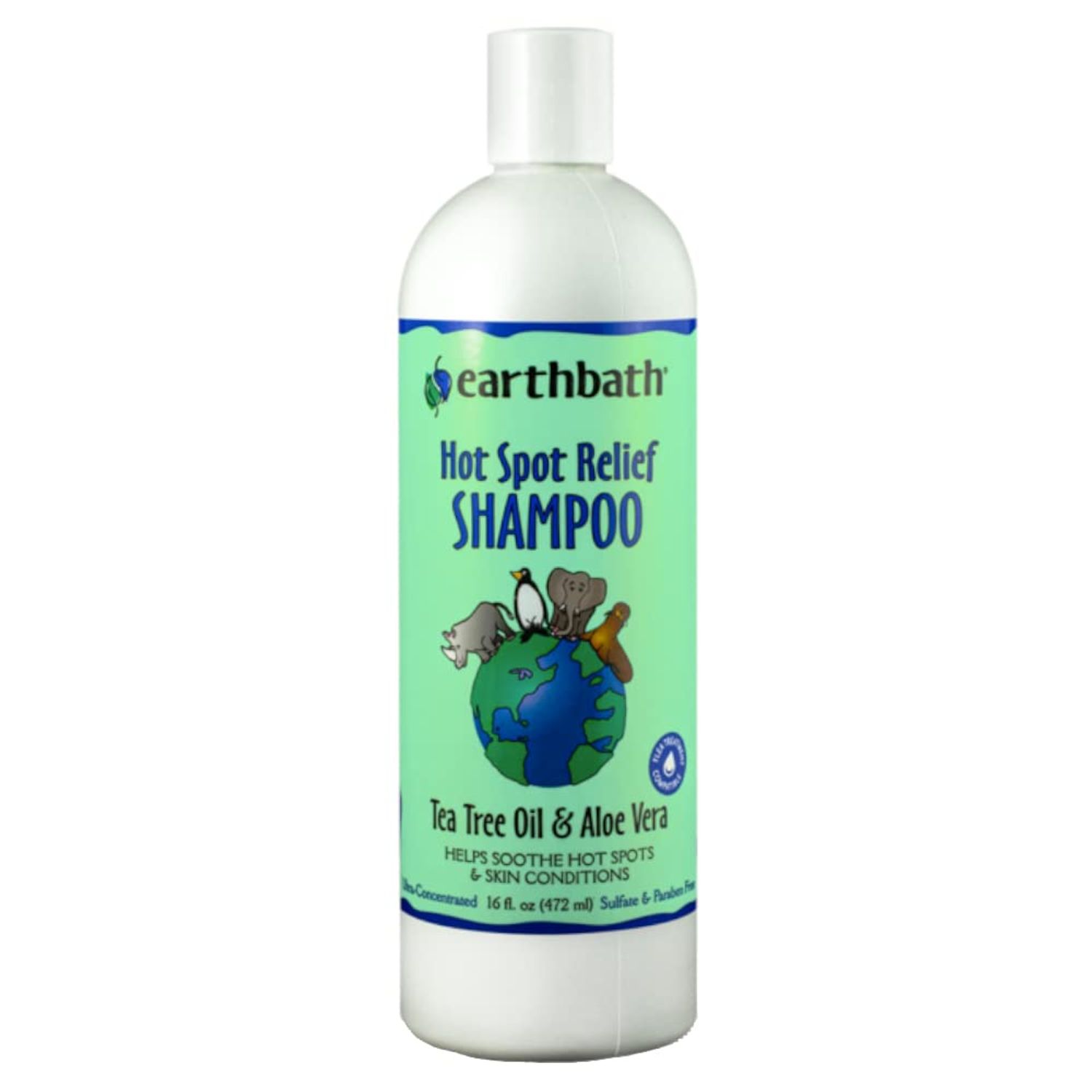 earthbath, Hot Spot Relief Pet Shampoo - Tea Tree Oil Hot Spot Treatment for Dogs, Best Dog Shampoo for Itching & Skin Conditions, Made in USA, Cruelty Free Itch Relief for Dogs - 16 Oz (2 Pack)