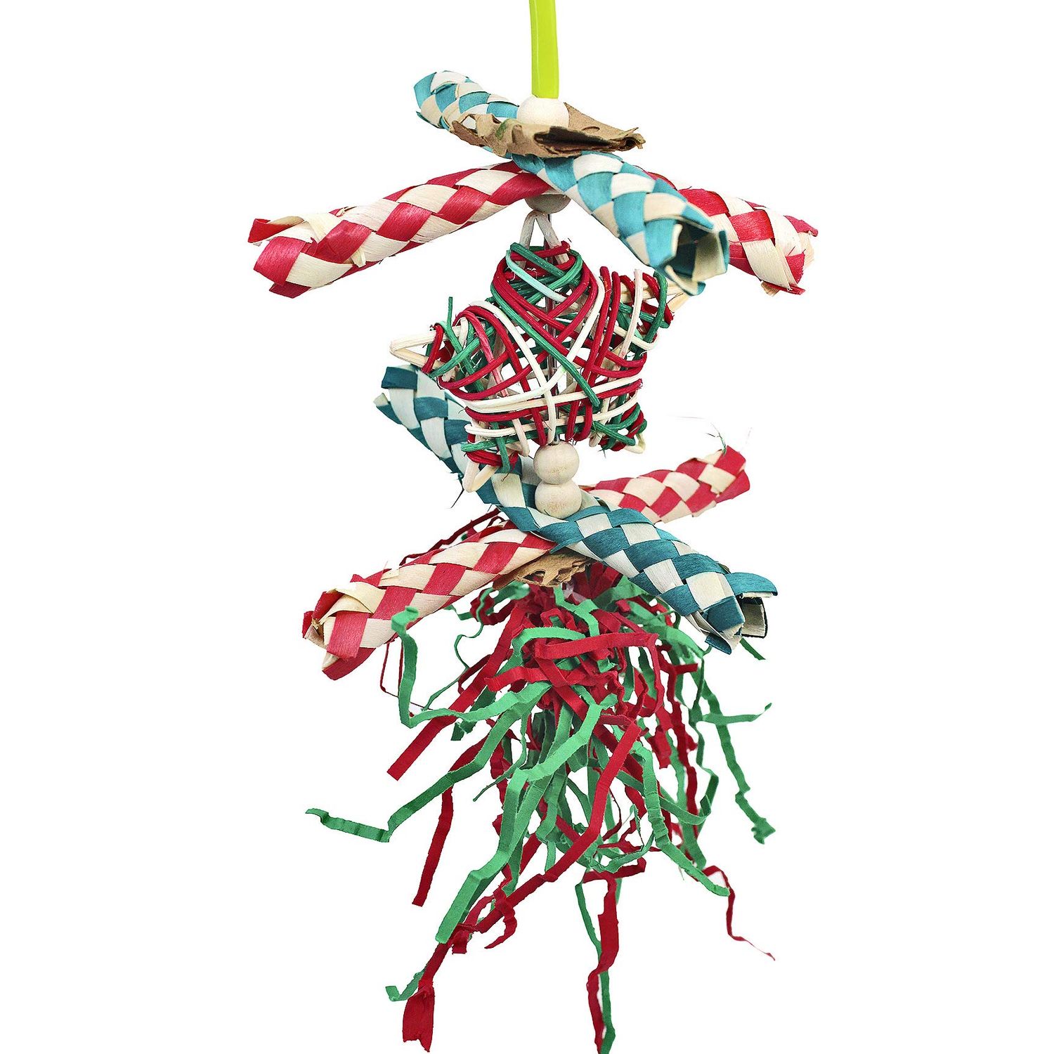 1040X Christmas Xmas Foraging Star Shred Bird Toy Parrot cage Toys Cockatiel