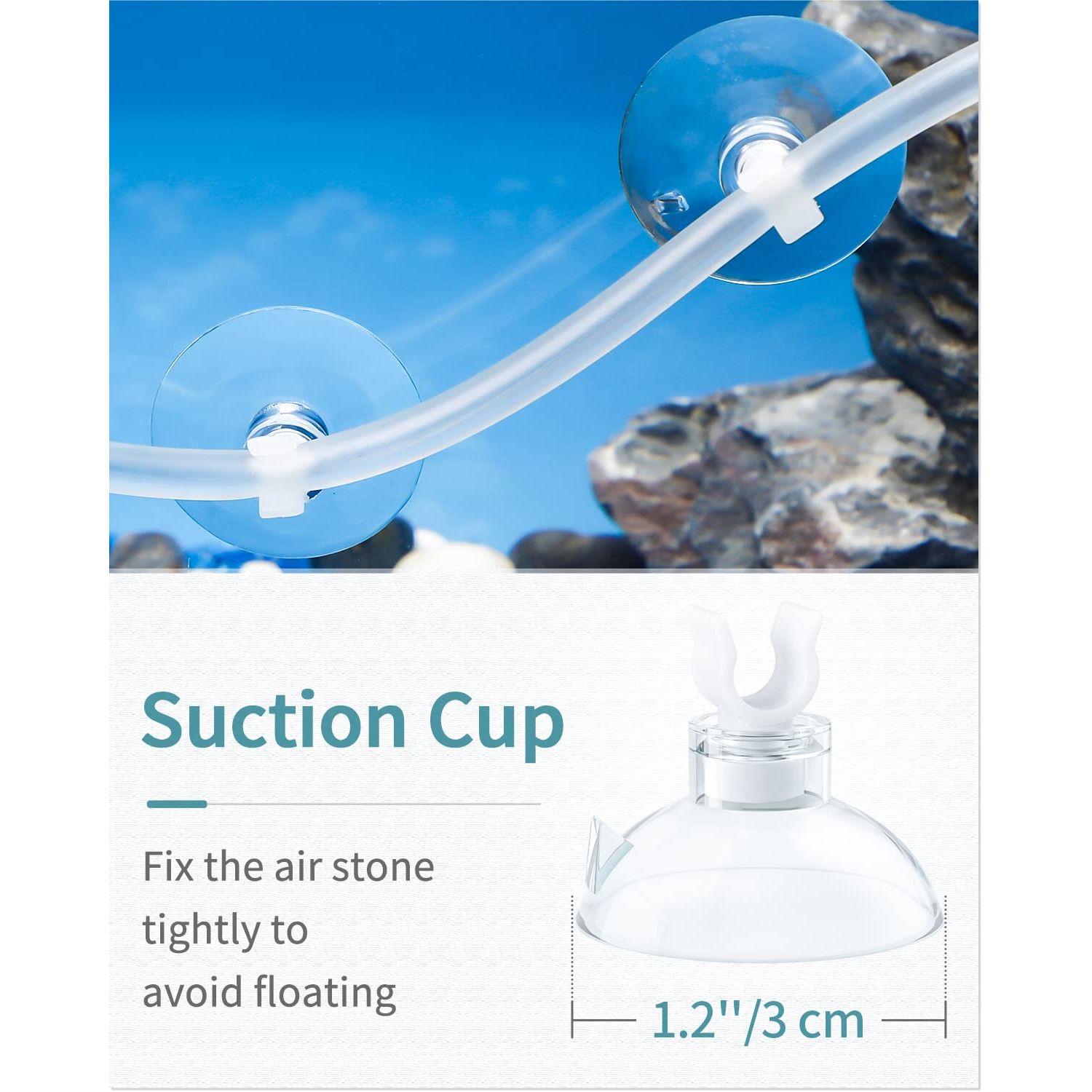 Pawfly 12 Inch Air Stone Grey Mineral Bubble Stone Bar Diffuser Bubbler Airstones for Aquarium, Fish Tank, and Pump