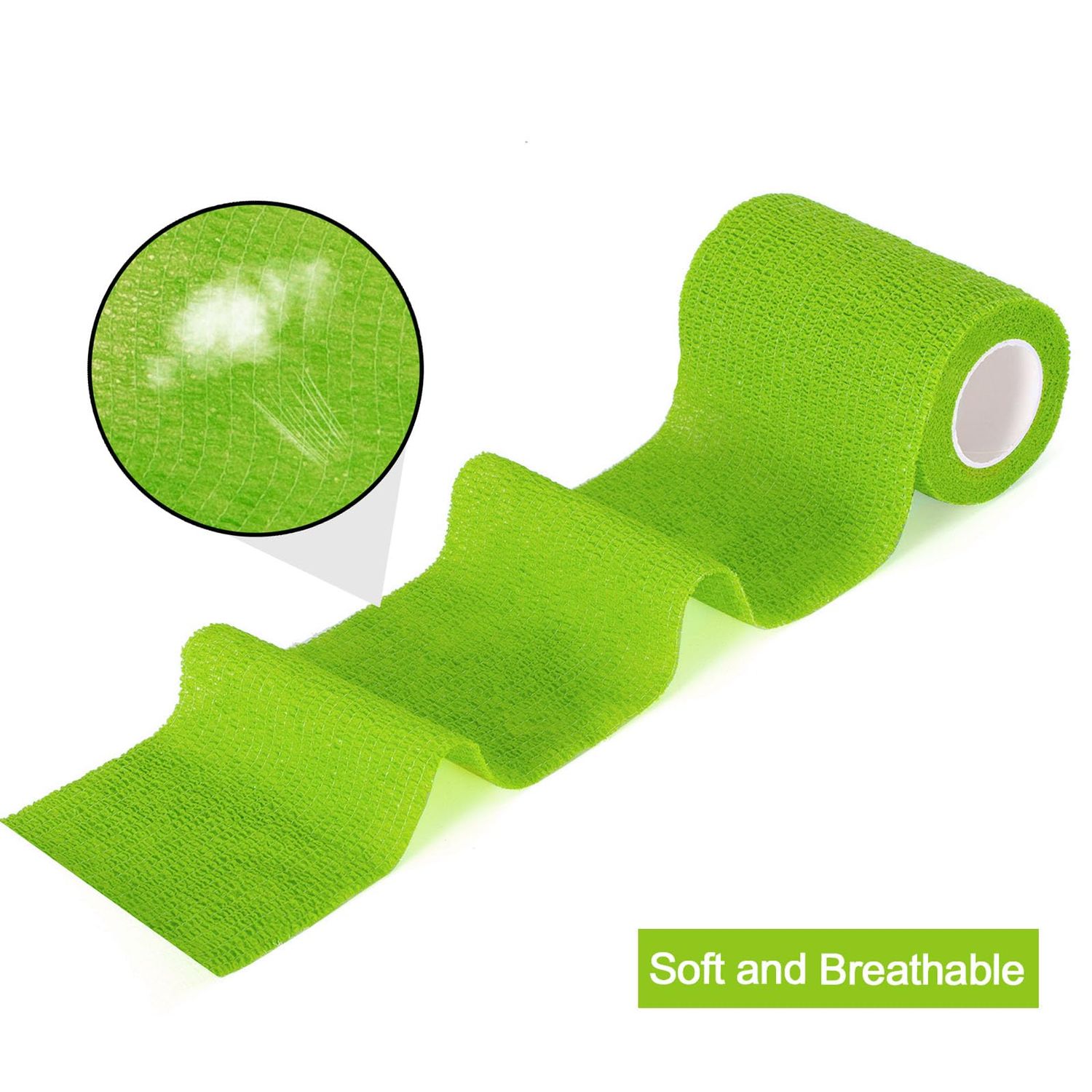 12 Pack Self Adhesive Bandage - 3" X 5 Yards Elastic Cohesive Bandage for Ankle, Wrist, Sports & Athletic Tape - Pet & Vet Wrap for Horses & Dogs - Wound Wrap - First Aid Tape