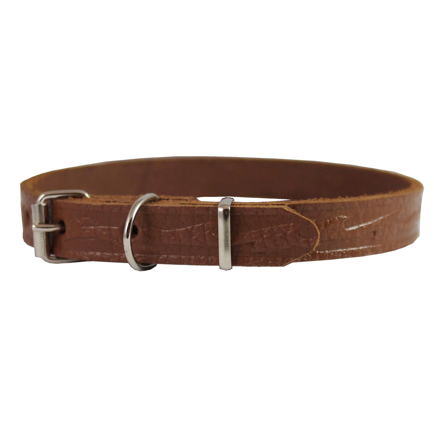 Tooled Leather Dog Collar. 5/8" Wide. Fits 10.5"-13.5" Neck, Poodle, Spaniel
